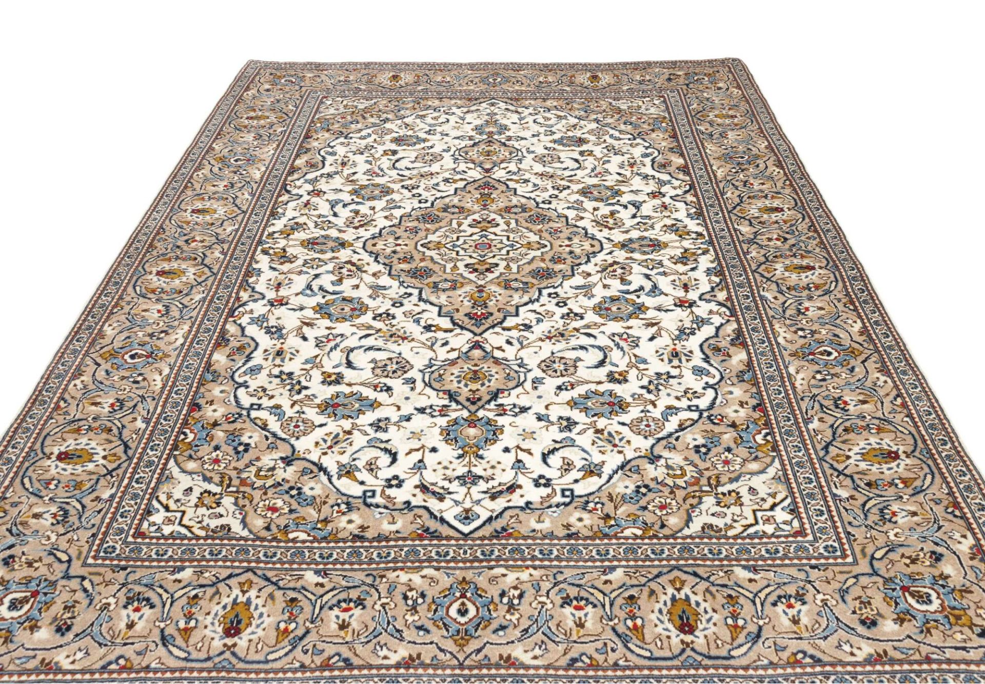 Handgeknüpfter Kashan Perserteppich, 201 × 305 cm, Wolle