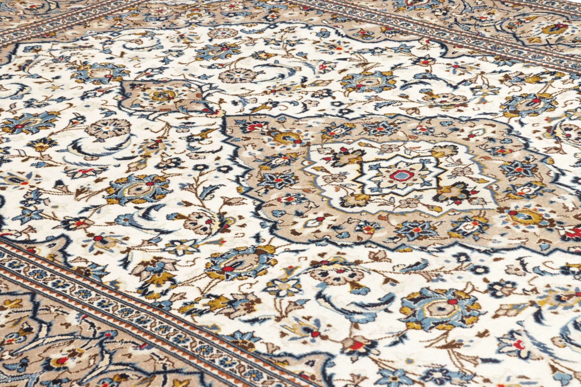 Handgeknüpfter Kashan Perserteppich, 201 × 305 cm, Wolle