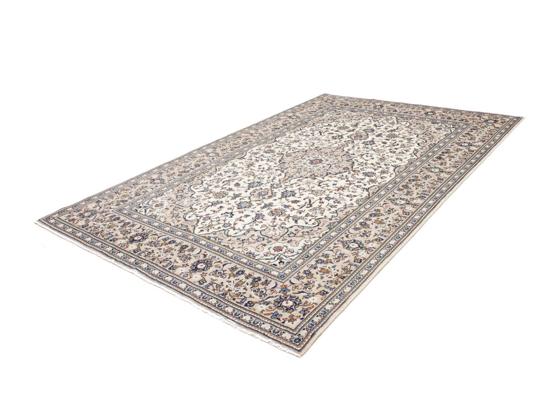 Kashan Perserteppich 196 × 307 cm aus Wolle, handgeknüpft