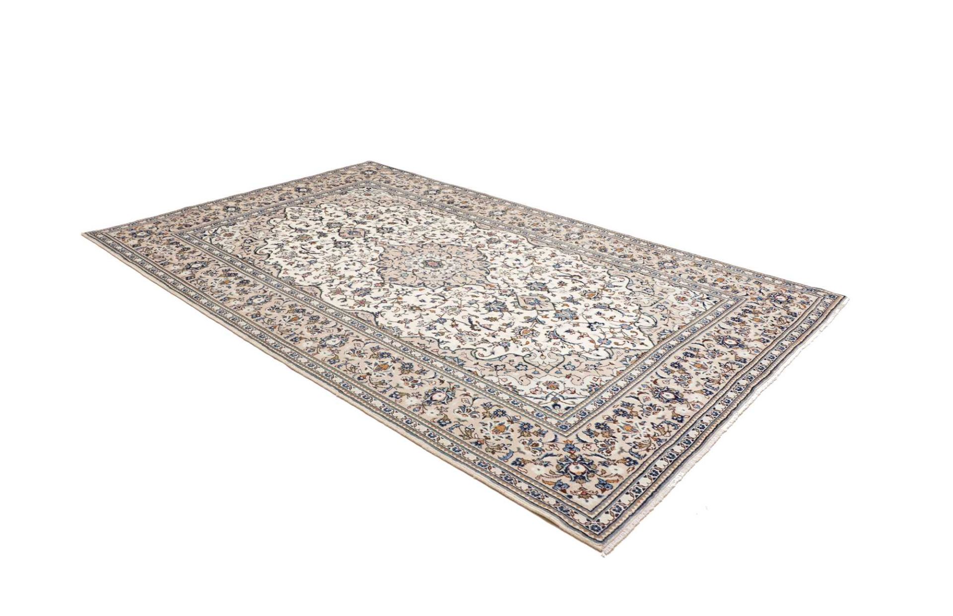 Kashan Perserteppich 196 × 307 cm aus Wolle, handgeknüpft