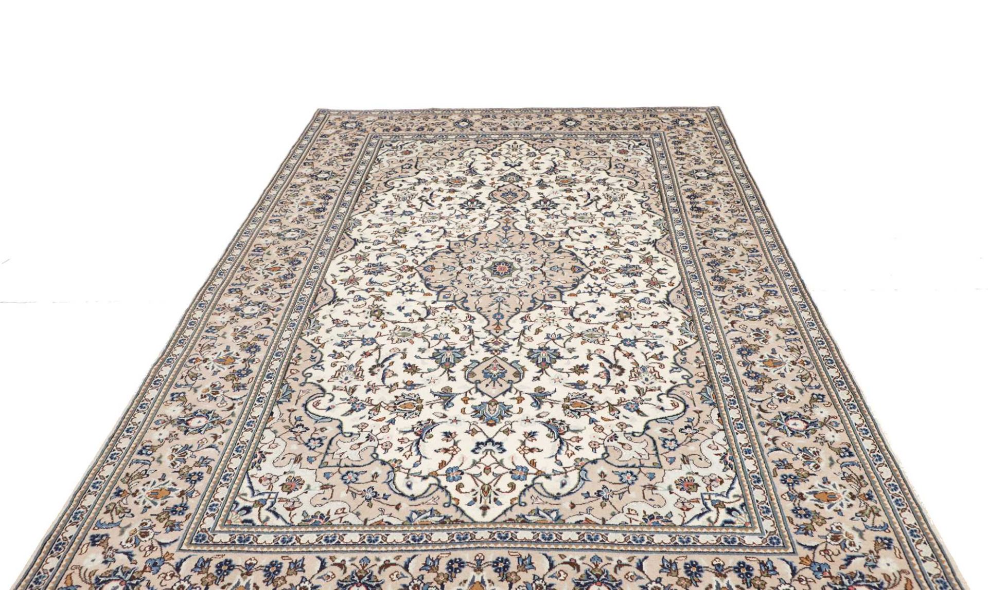 Kashan Perserteppich 196 × 307 cm aus Wolle, handgeknüpft