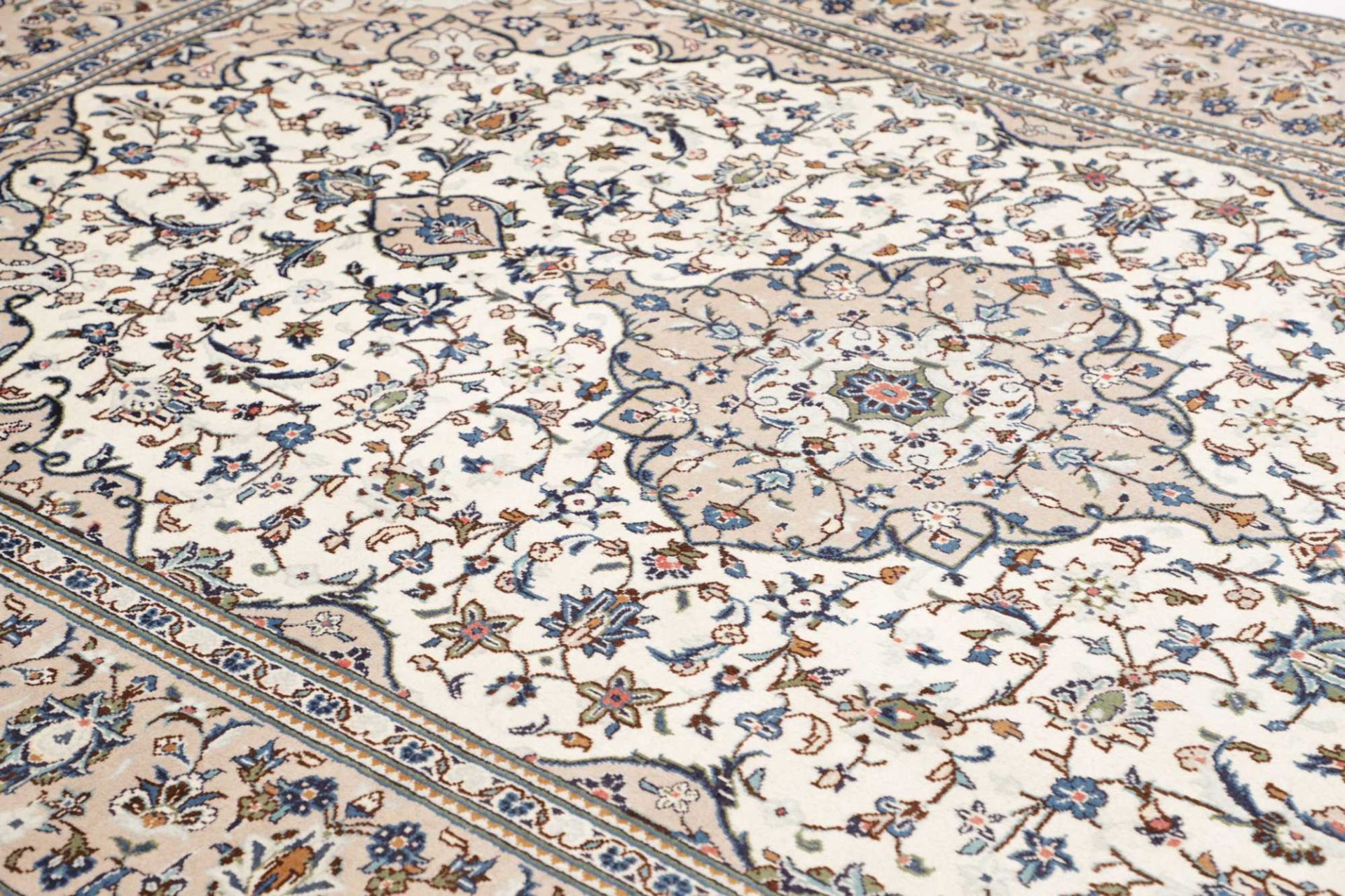 Kashan Perserteppich 196 × 307 cm aus Wolle, handgeknüpft