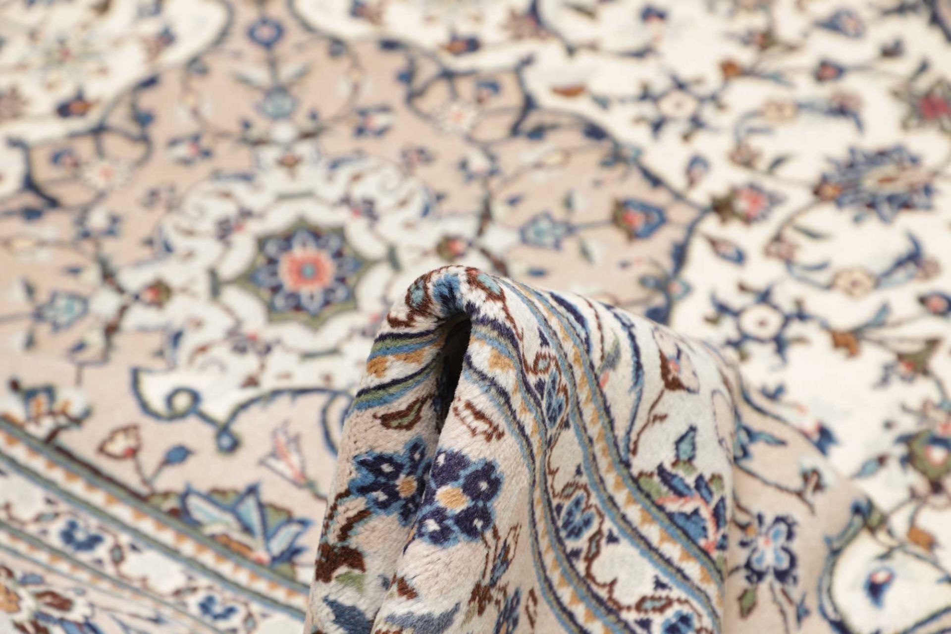 Kashan Perserteppich 196 × 307 cm aus Wolle, handgeknüpft