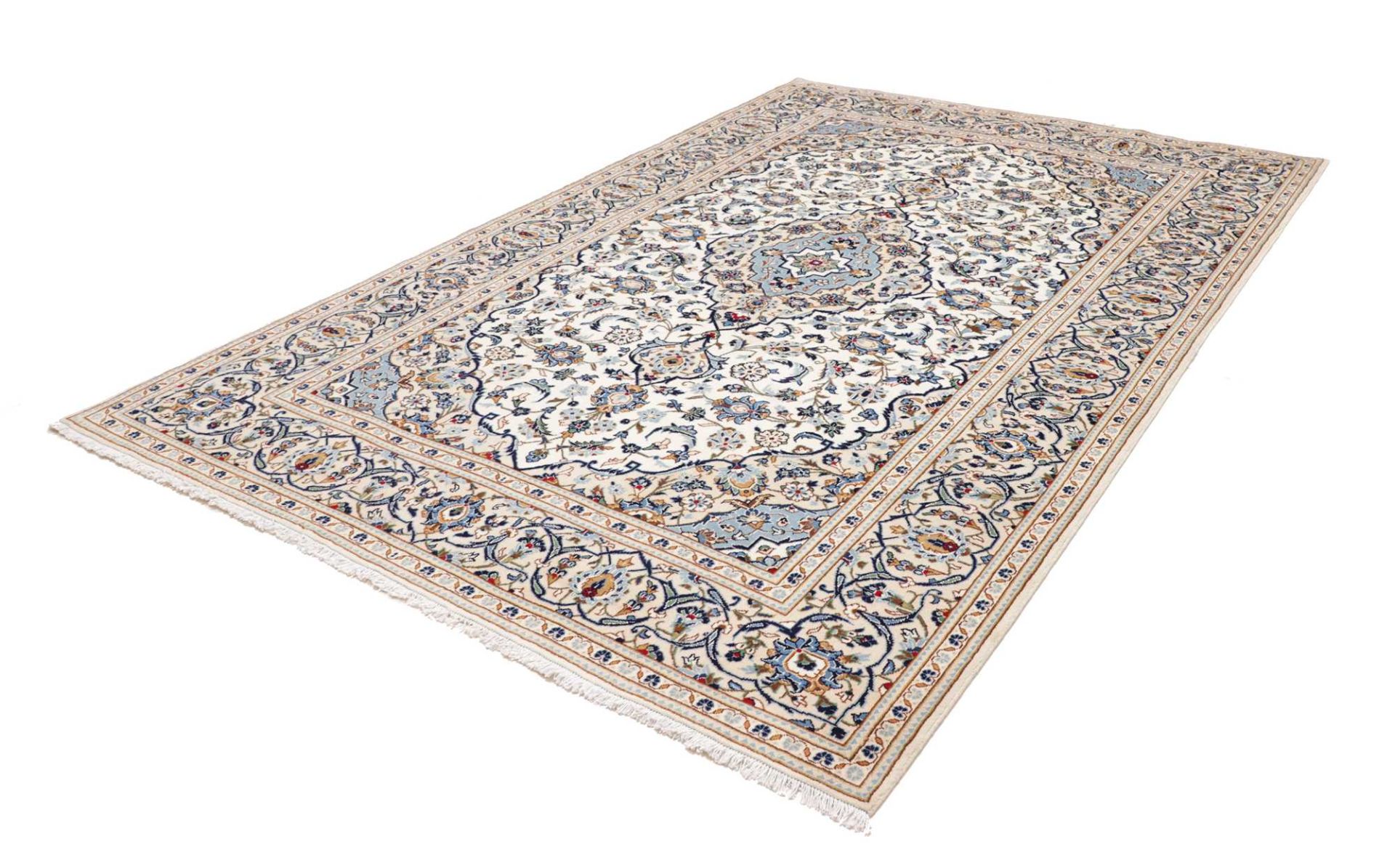 Kashan Perserteppich 201 × 294 cm aus Wolle, handgeknüpft