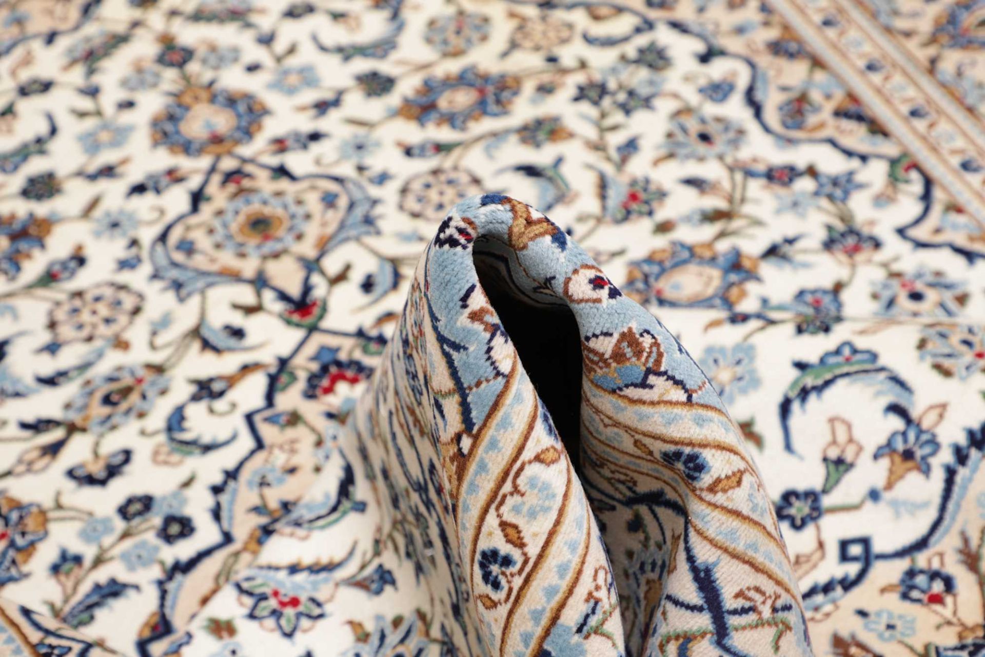 Kashan Perserteppich 201 × 294 cm aus Wolle, handgeknüpft