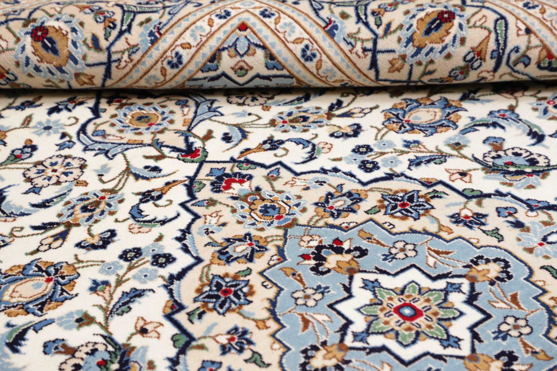 Kashan Perserteppich 201 × 294 cm aus Wolle, handgeknüpft