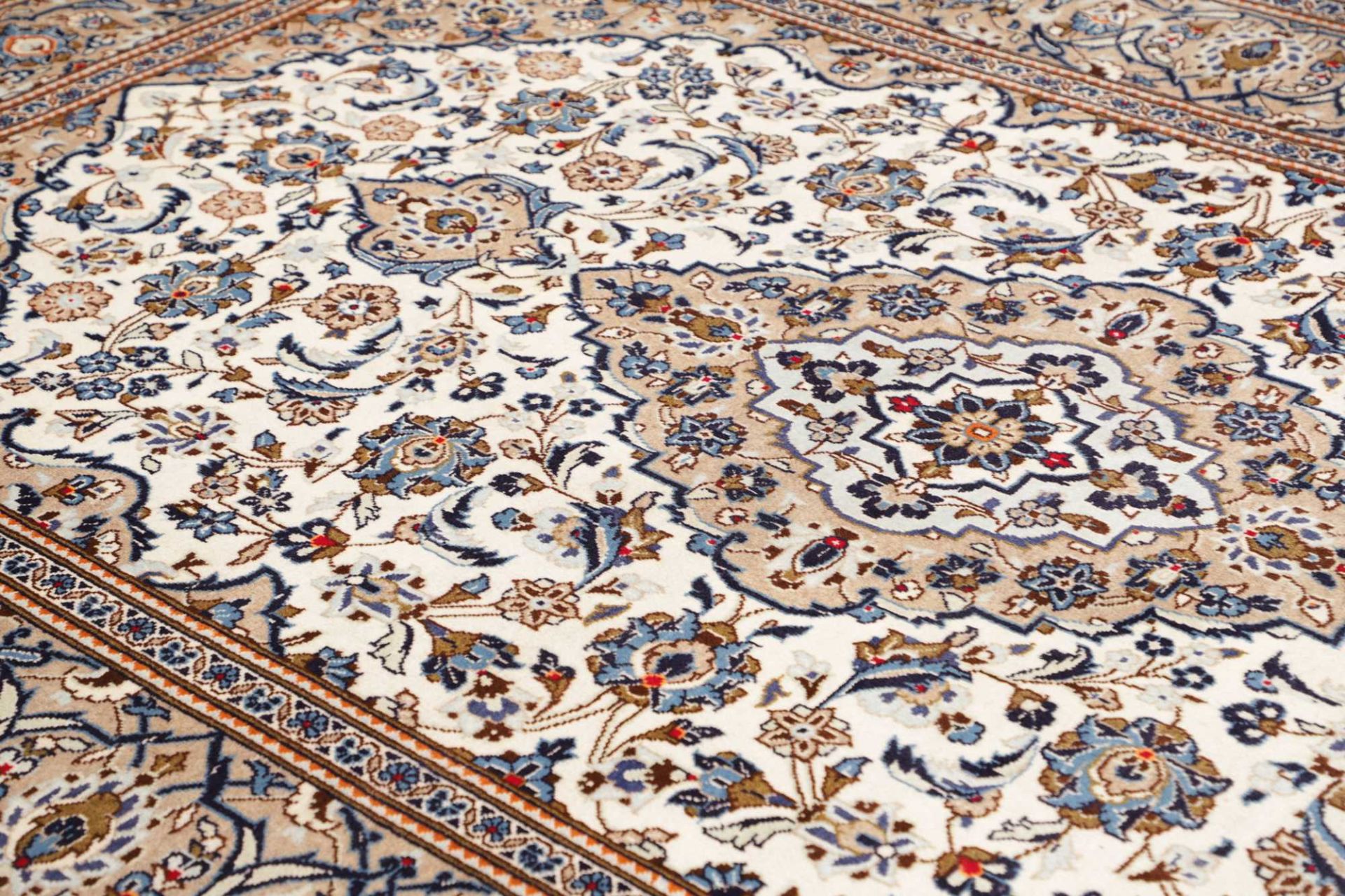 Kashan Perserteppich 196 × 296 cm aus Wolle, handgeknüpft