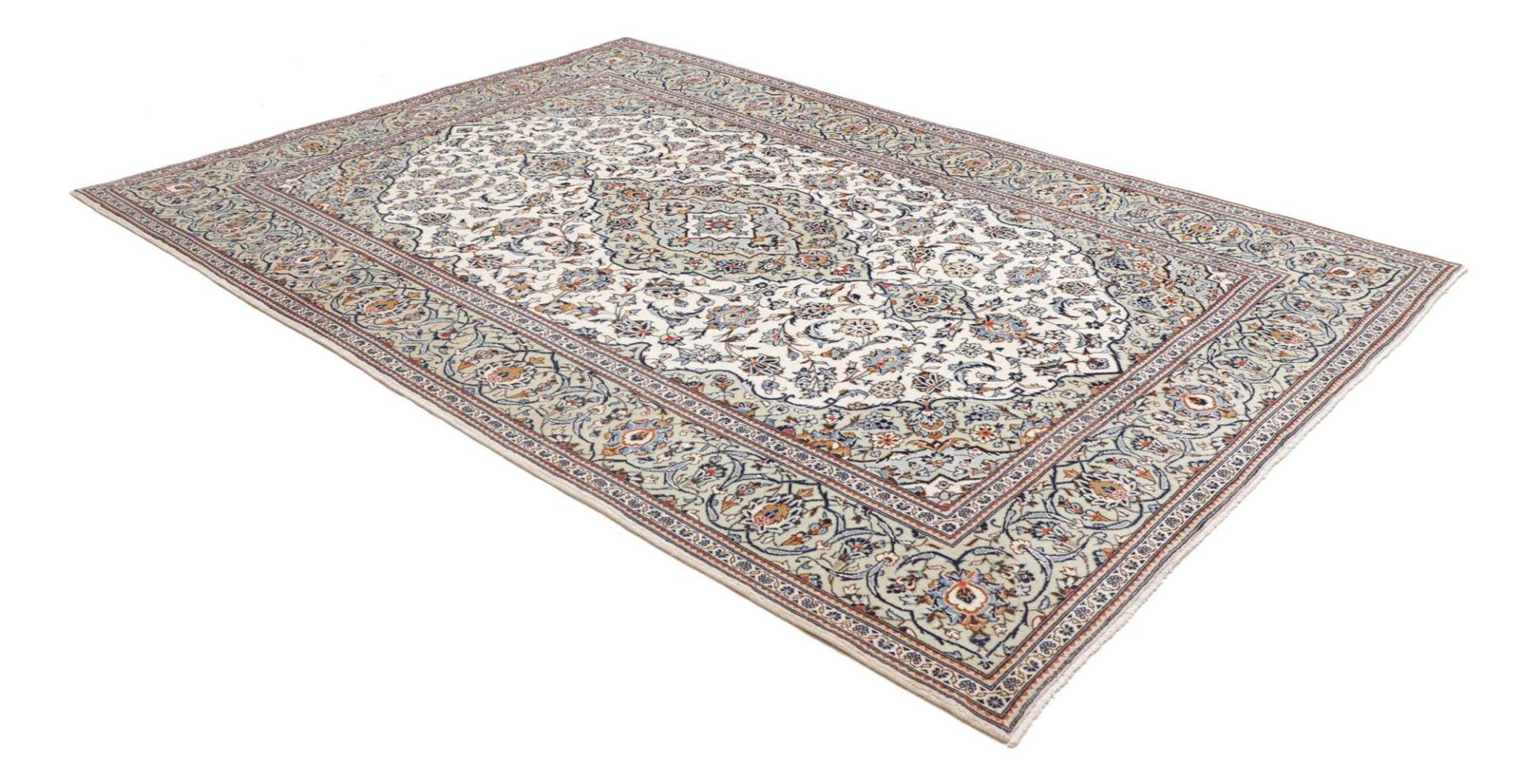 Kashan Perserteppich 196 × 286 cm aus Wolle, handgeknüpft