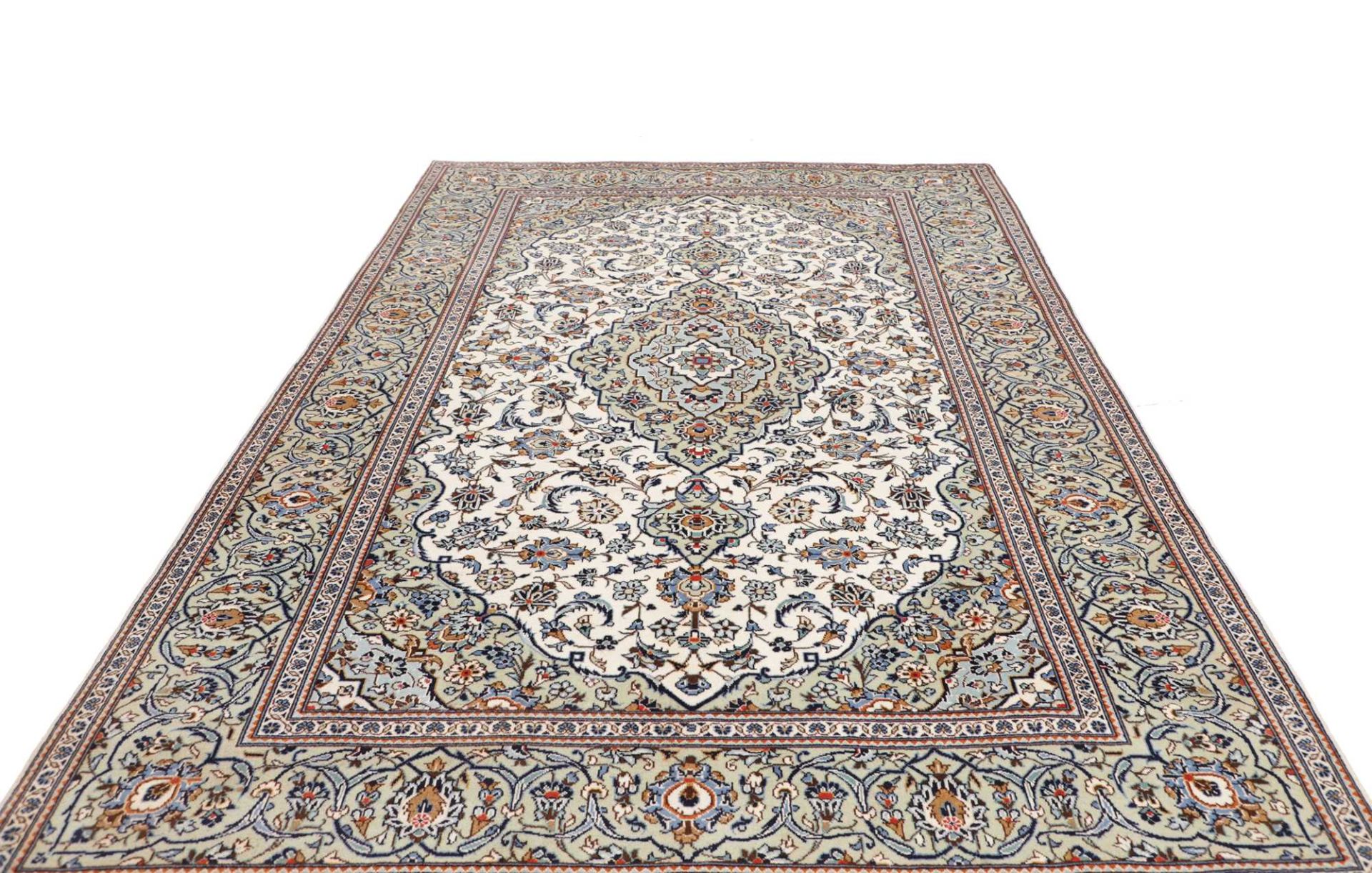 Kashan Perserteppich 196 × 286 cm aus Wolle, handgeknüpft