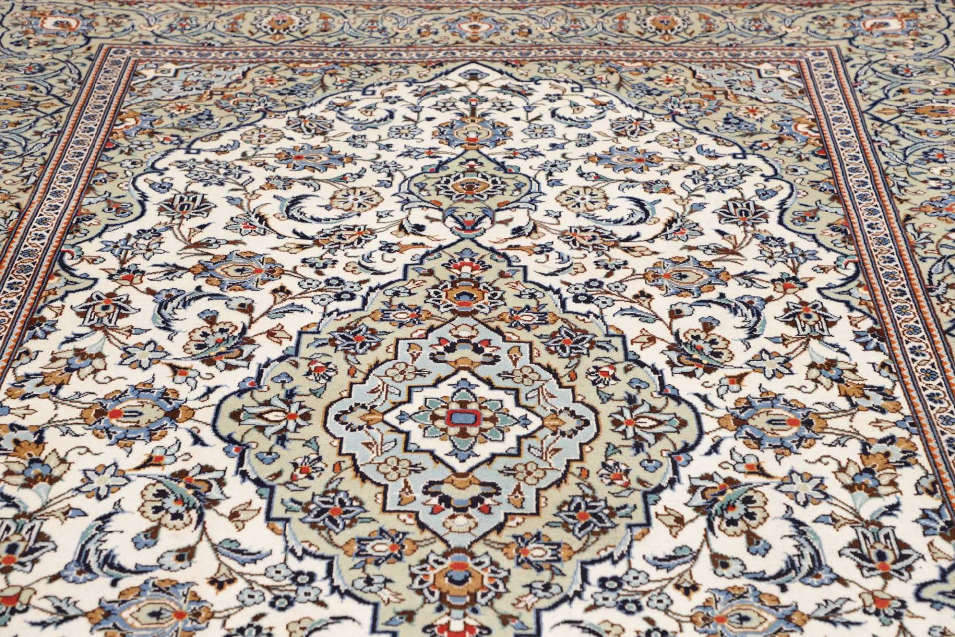Kashan Perserteppich 196 × 286 cm aus Wolle, handgeknüpft