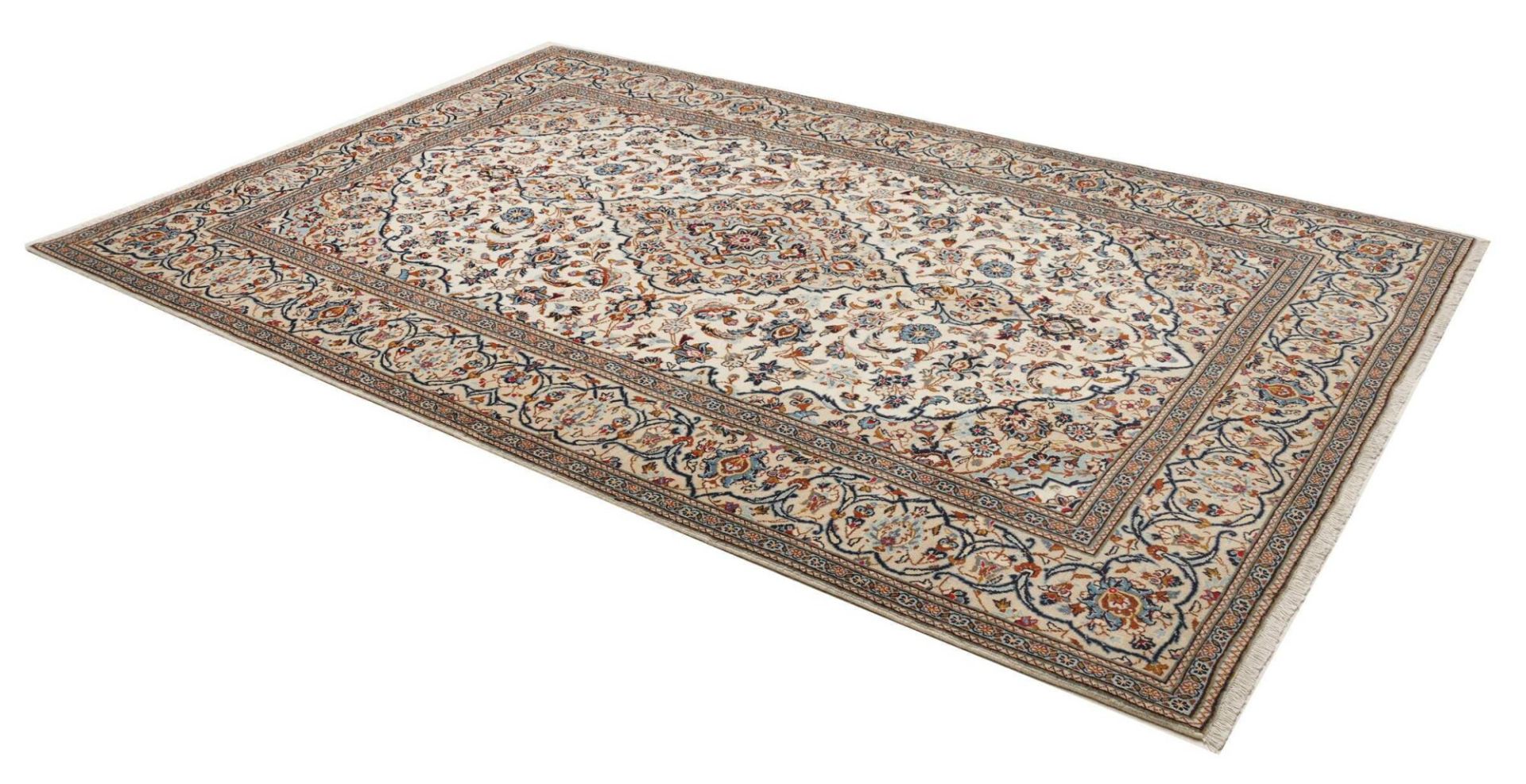 Handgeknüpfter Kashan Perserteppich 201 × 305 cm