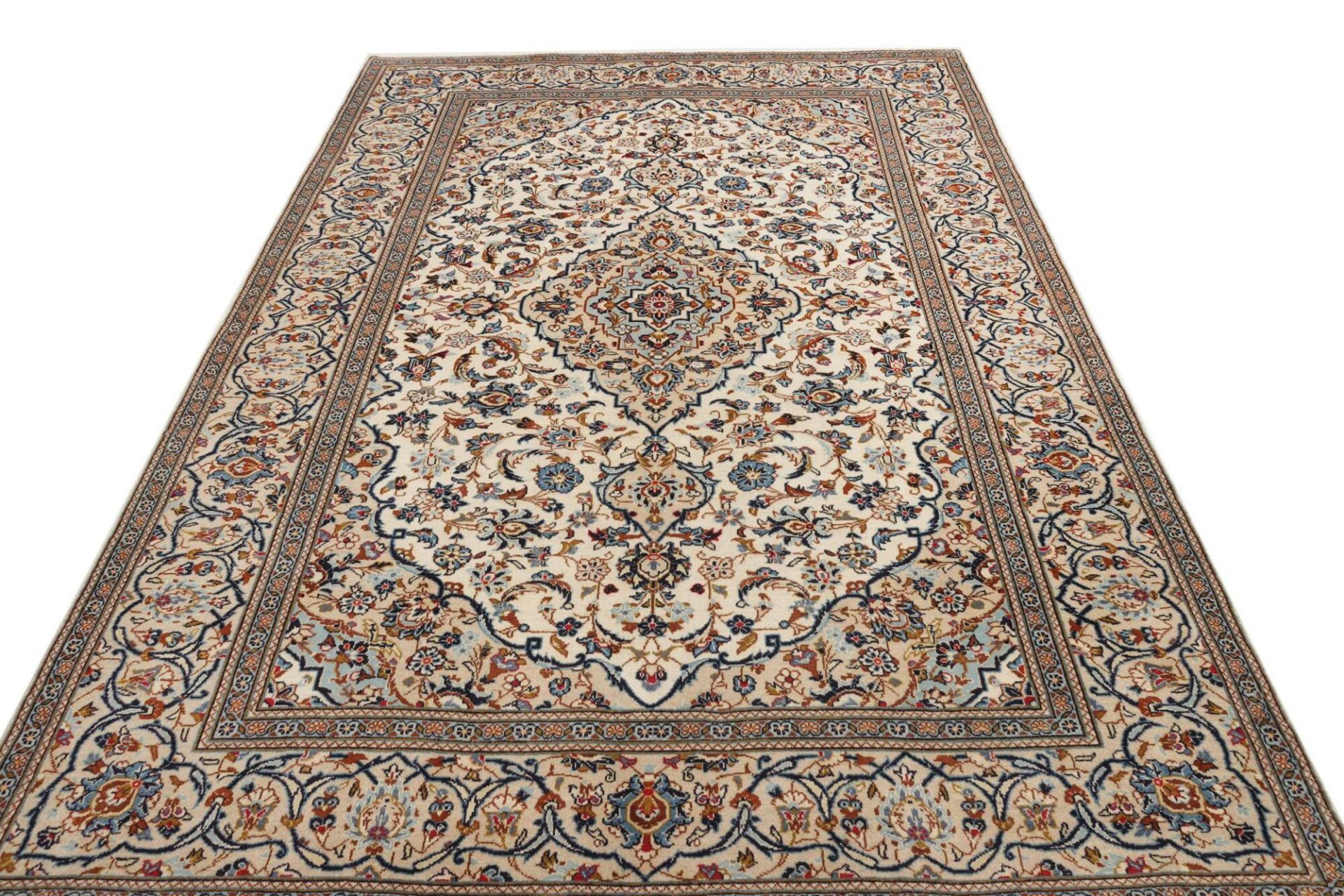 Handgeknüpfter Kashan Perserteppich 201 × 305 cm