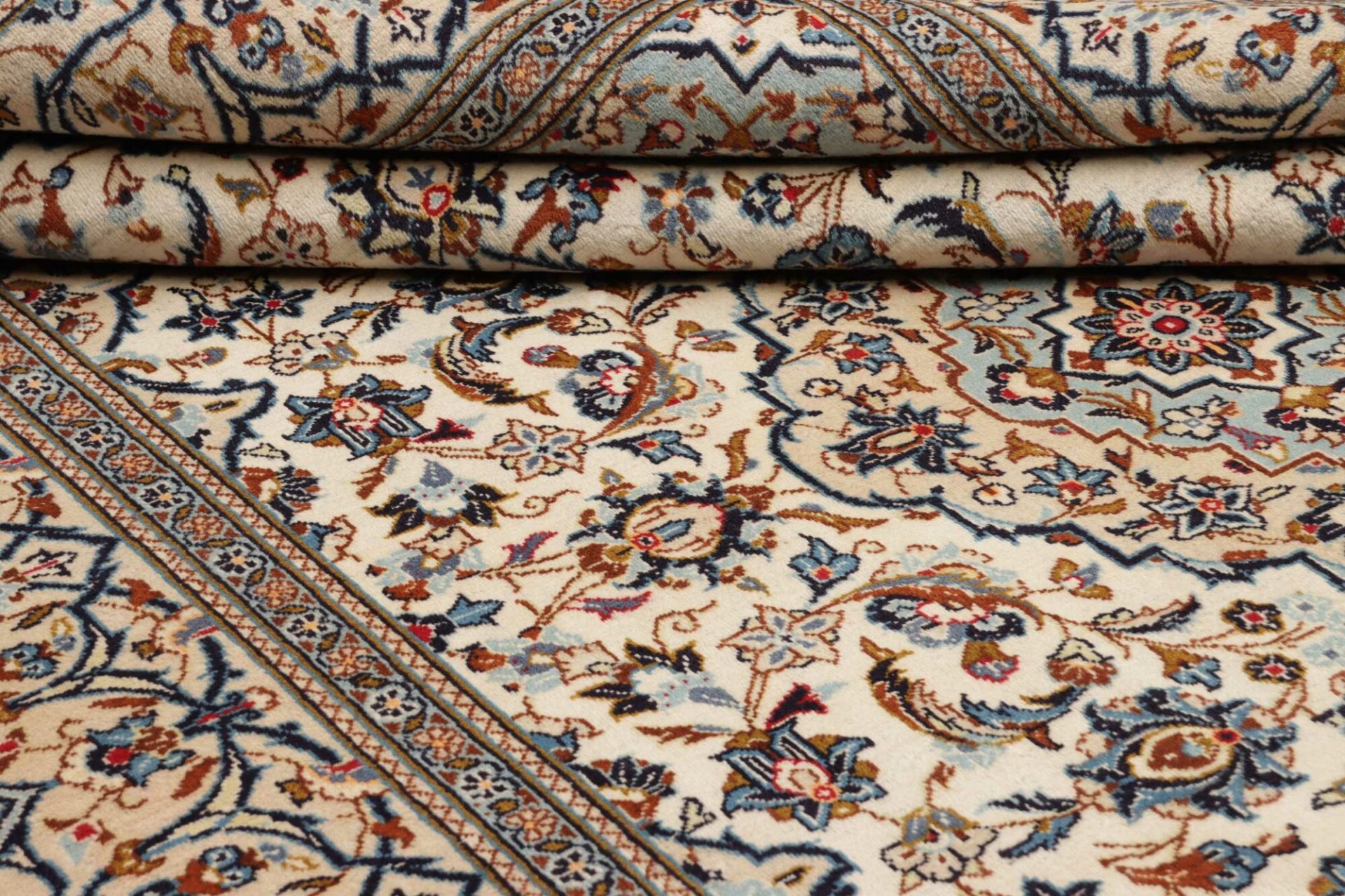 Handgeknüpfter Kashan Perserteppich 201 × 305 cm