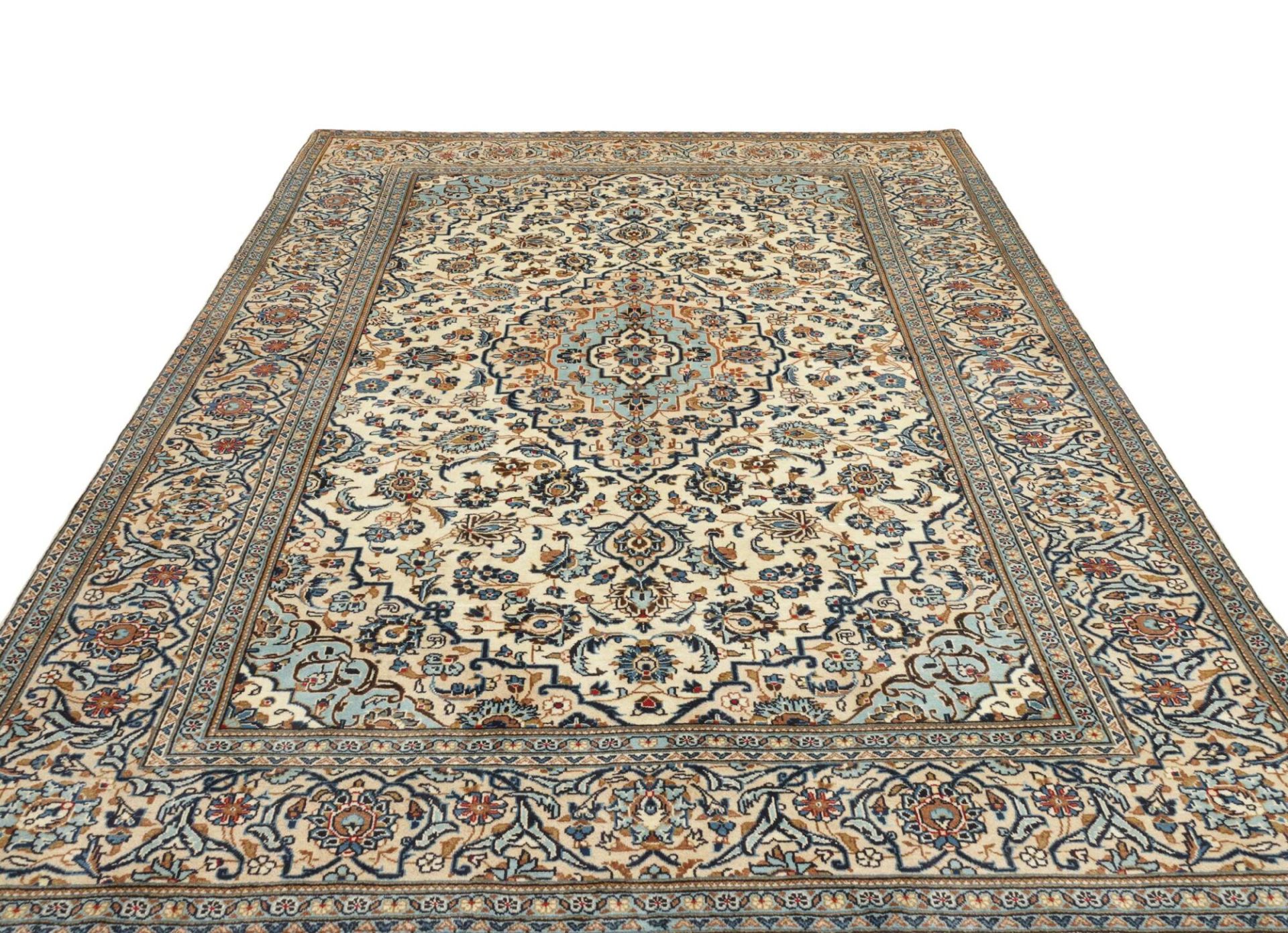 Kashan Perserteppich 203 × 306 cm aus Wolle, handgeknüpft
