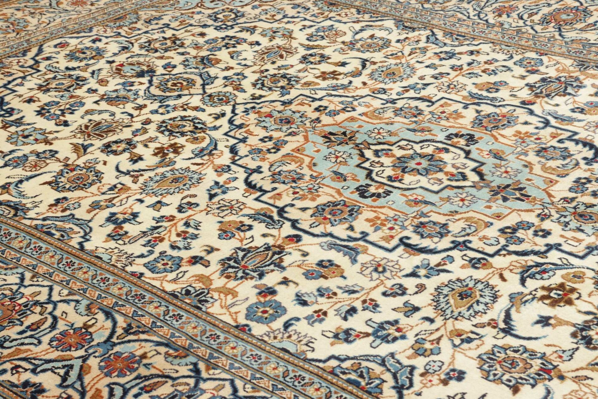 Kashan Perserteppich 203 × 306 cm aus Wolle, handgeknüpft
