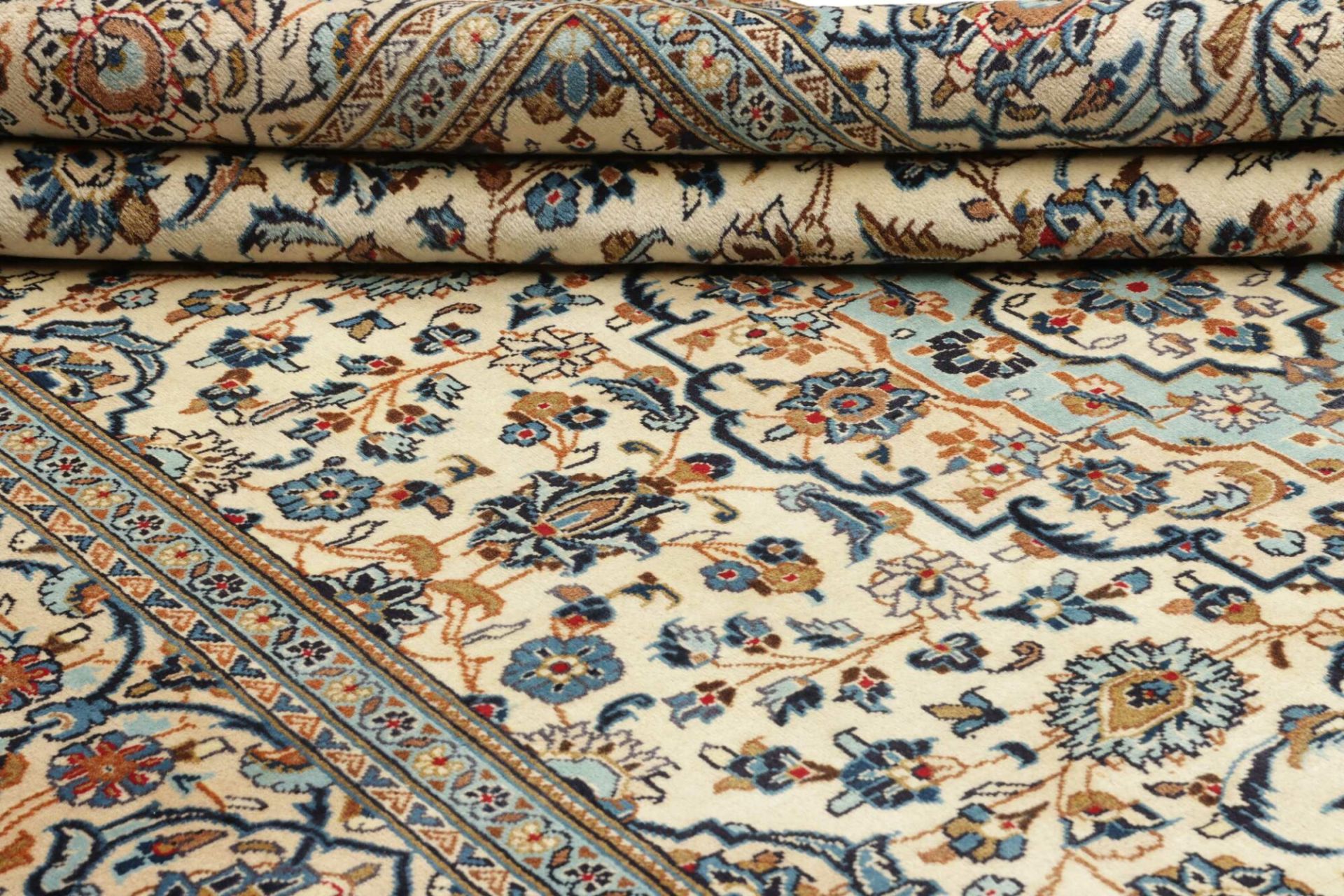 Kashan Perserteppich 203 × 306 cm aus Wolle, handgeknüpft