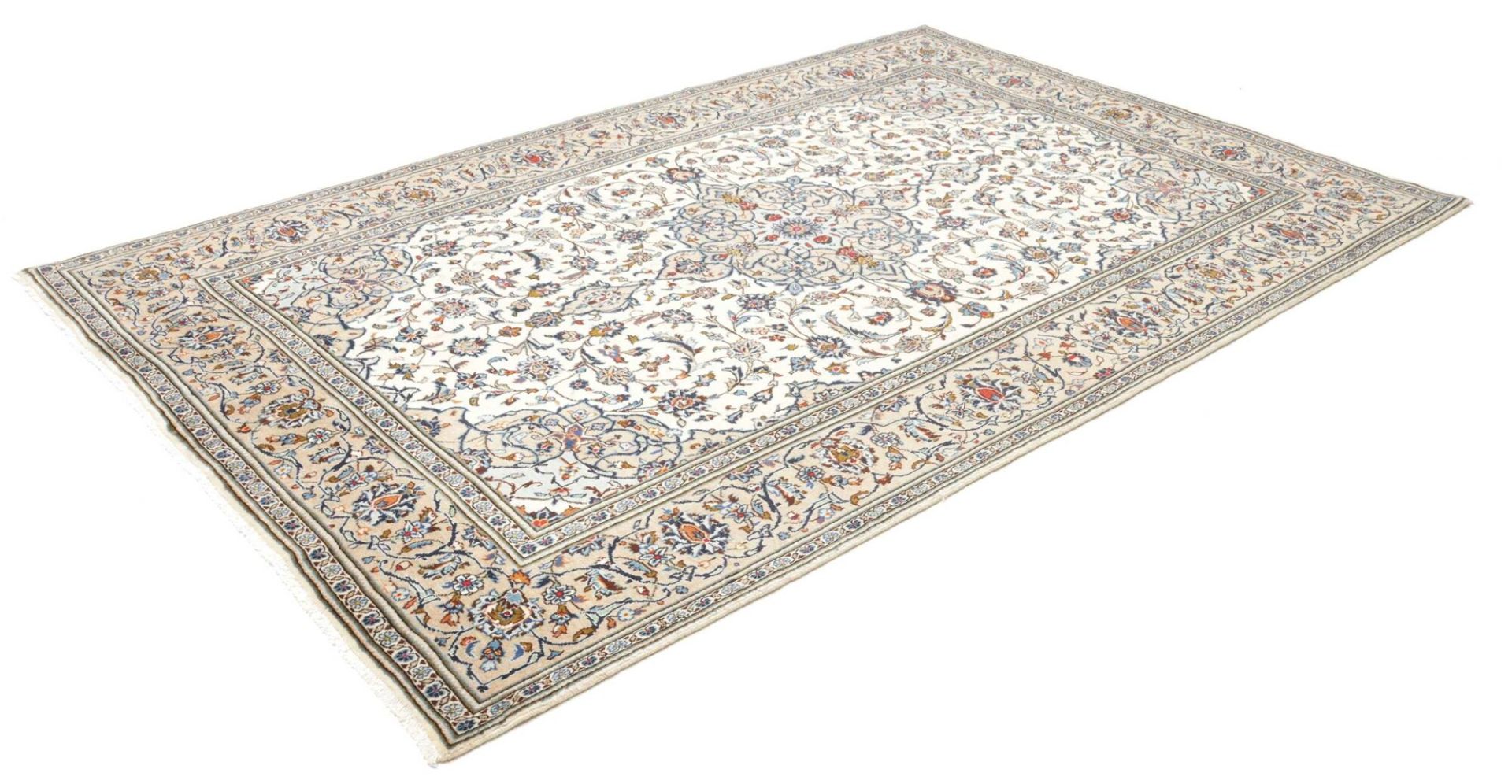 Handgeknüpfter Kashan Perserteppich, 201 × 294 cm, Wolle
