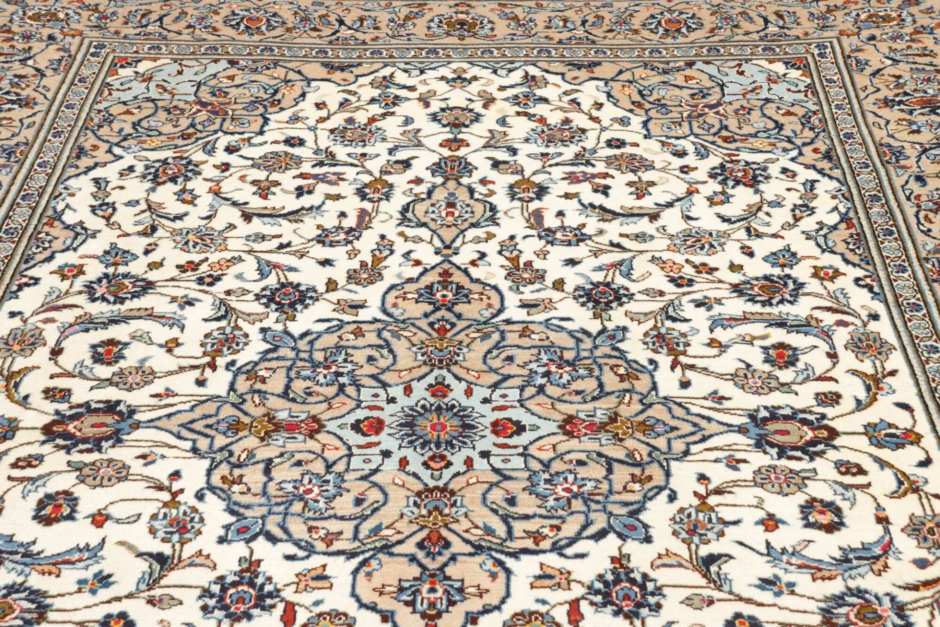 Handgeknüpfter Kashan Perserteppich, 201 × 294 cm, Wolle