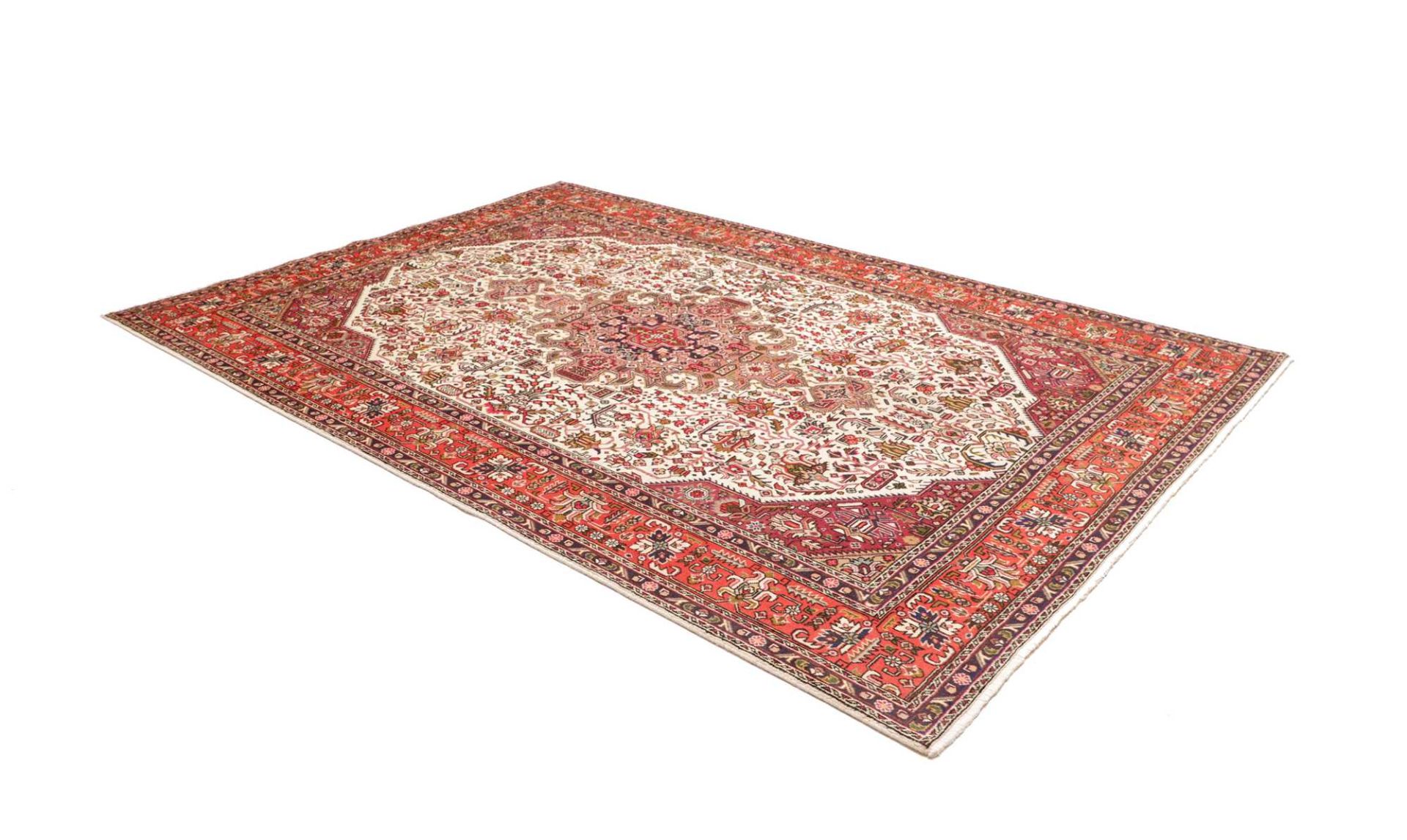 Täbriz Perserteppich 203 × 297 cm aus Wolle, handgeknüpft