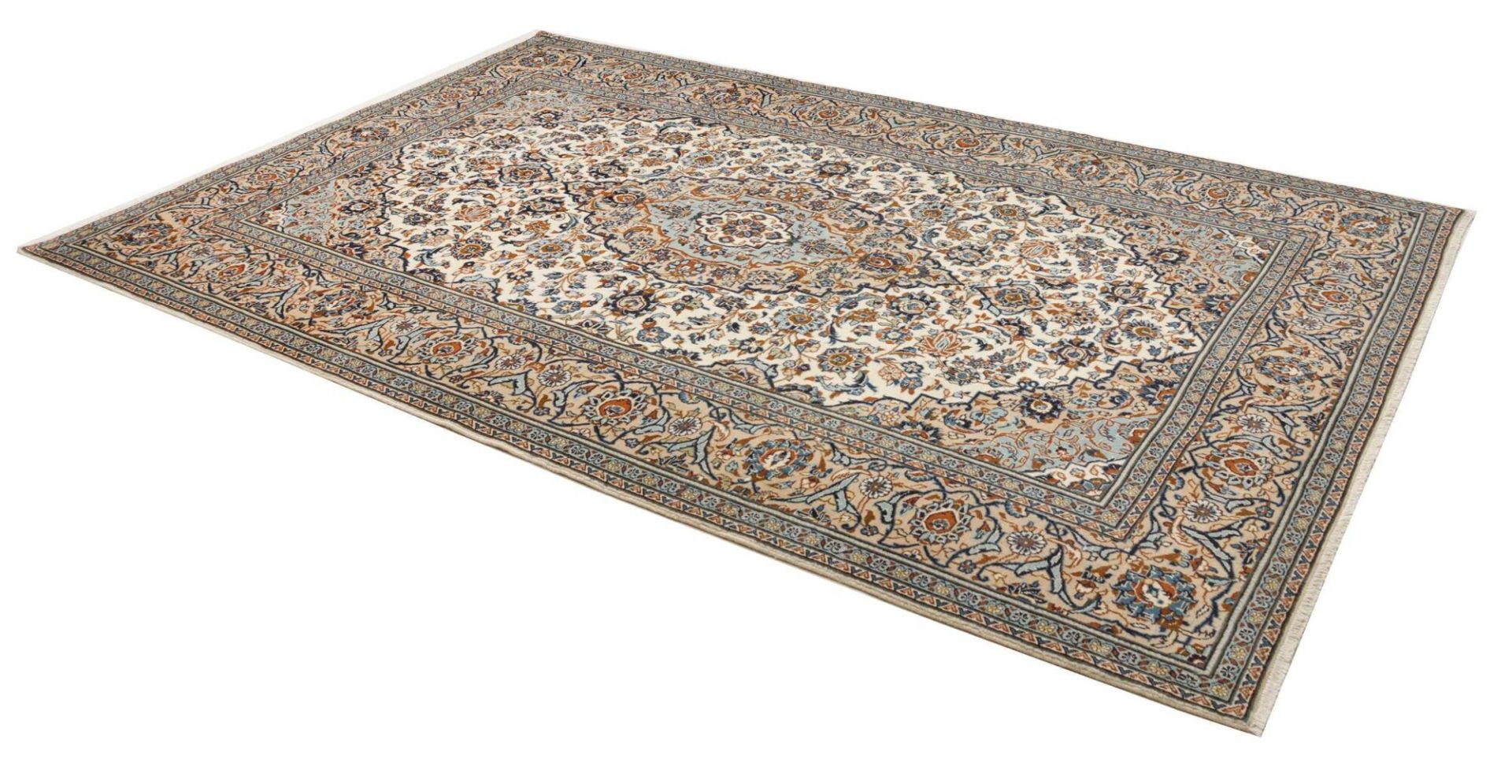 Handgeknüpfter Kashan Perserteppich 201 × 303 cm