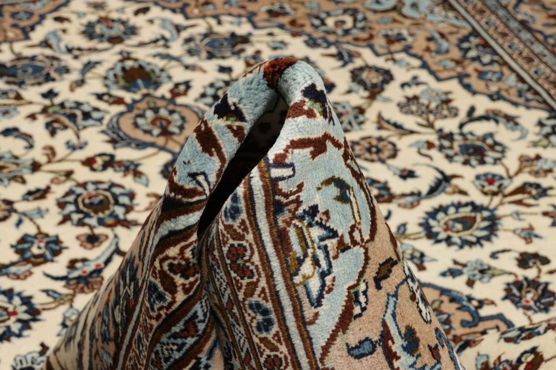 Handgeknüpfter Kashan Perserteppich 201 × 303 cm