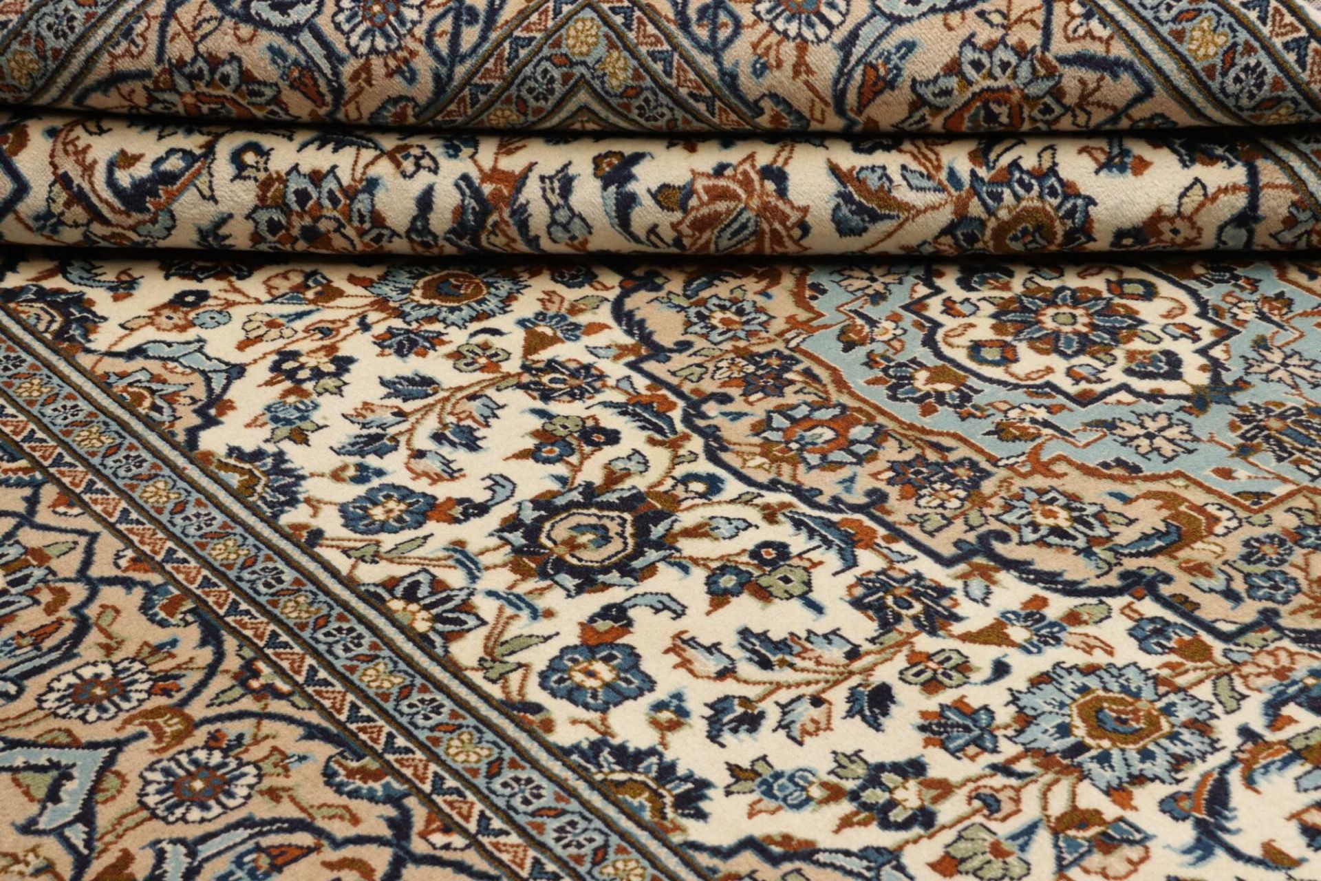 Handgeknüpfter Kashan Perserteppich 201 × 303 cm