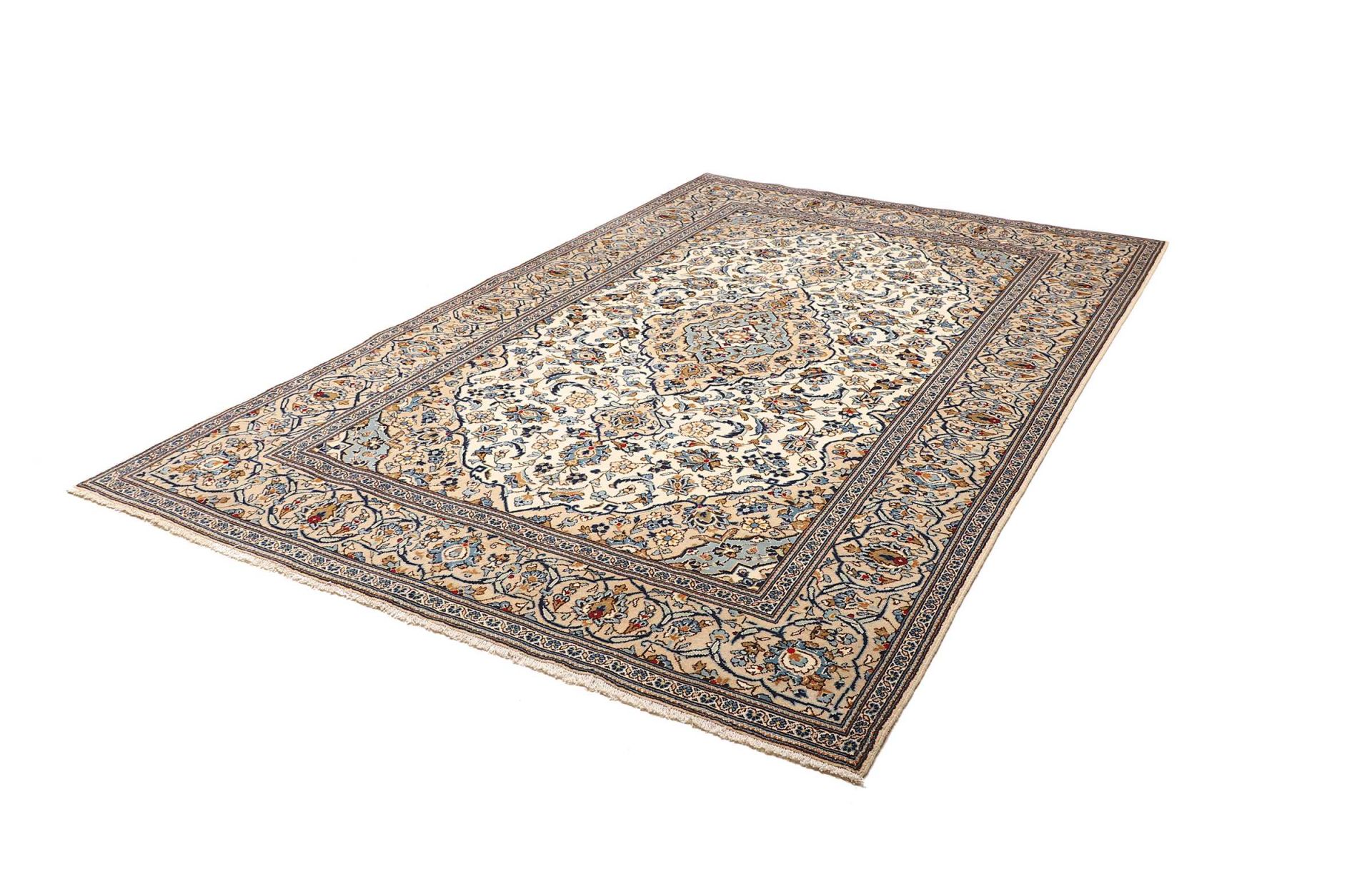 Kashan Perserteppich 196 × 299 cm aus Wolle, handgeknüpft
