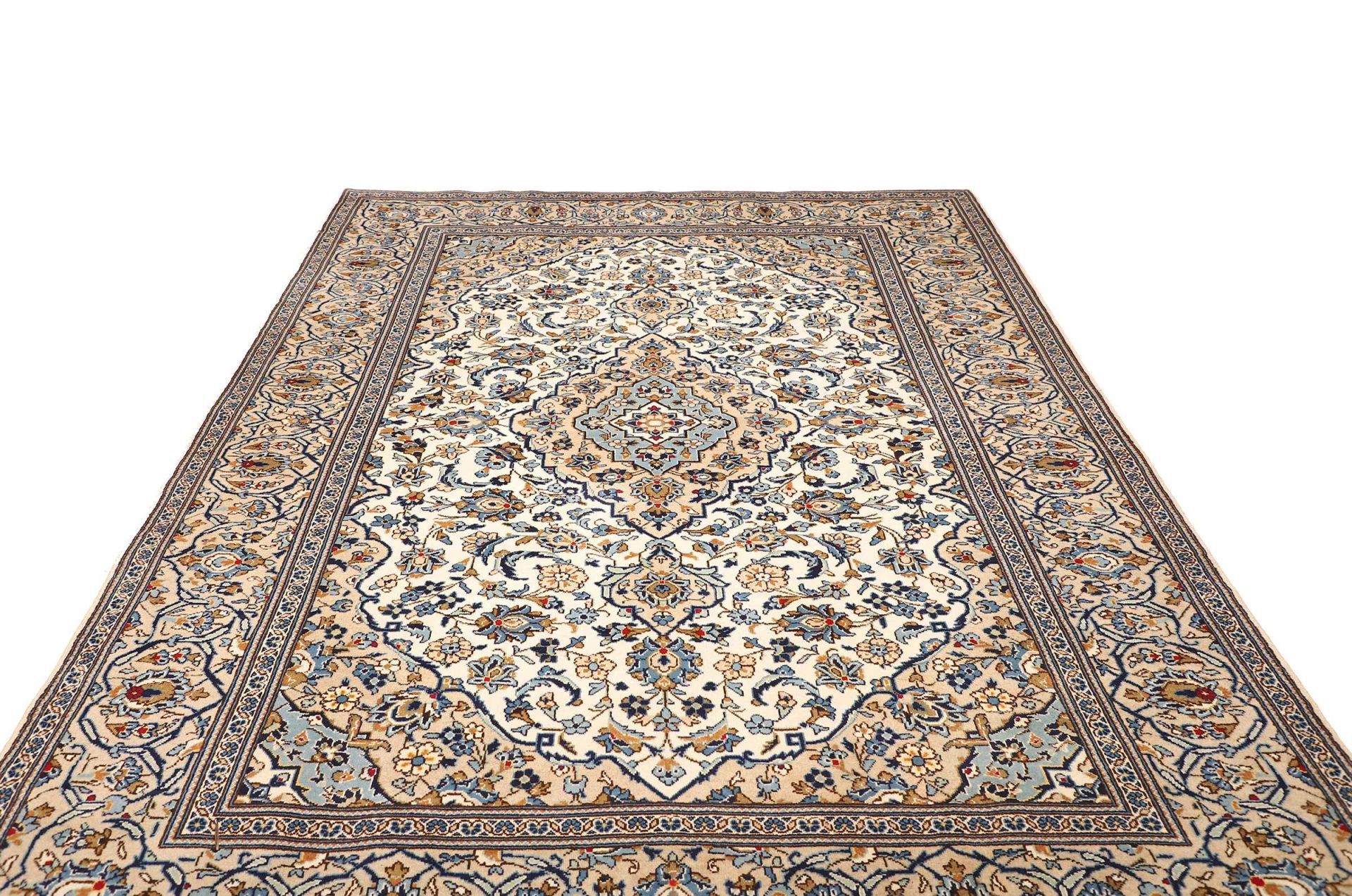 Kashan Perserteppich 196 × 299 cm aus Wolle, handgeknüpft