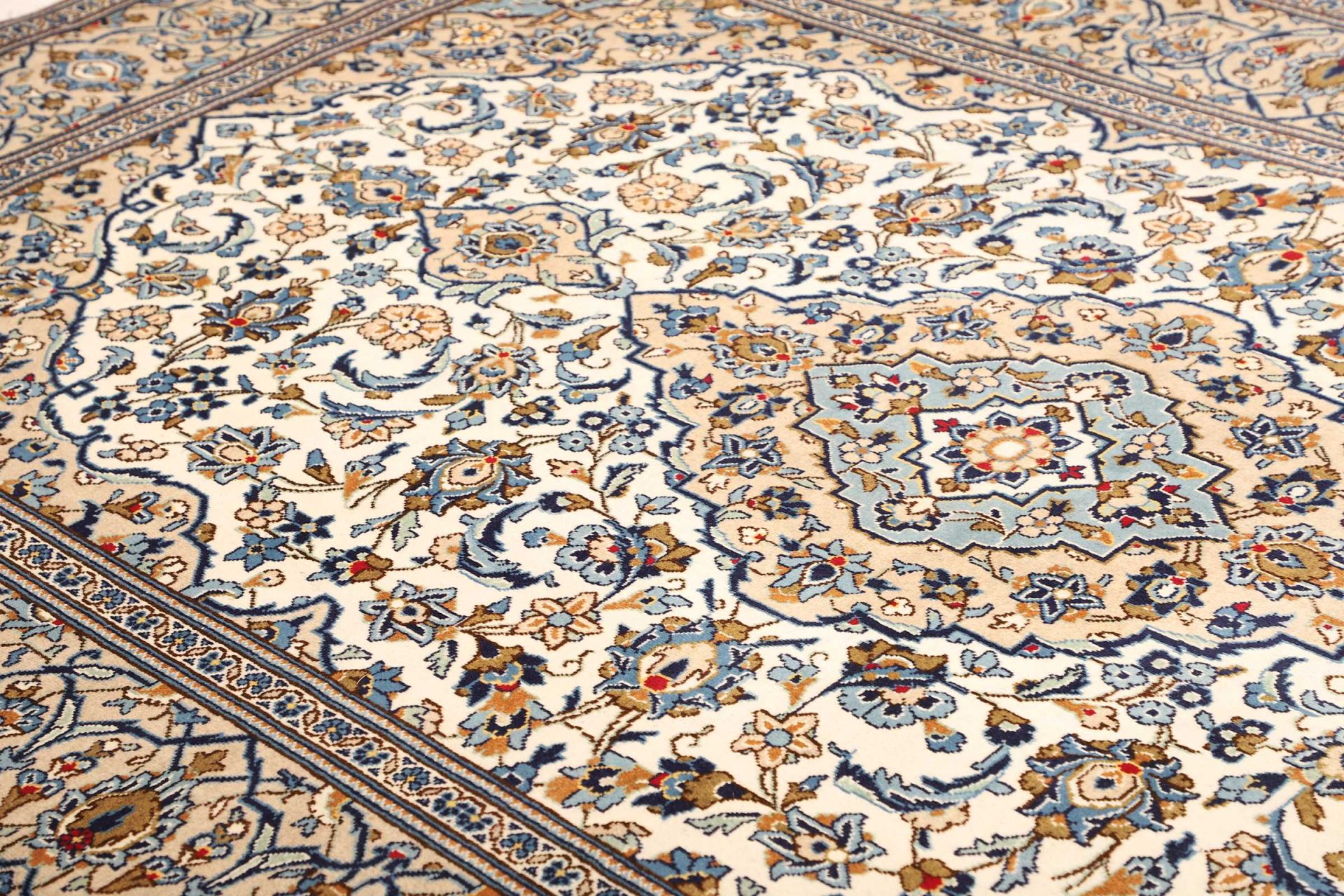 Kashan Perserteppich 196 × 299 cm aus Wolle, handgeknüpft