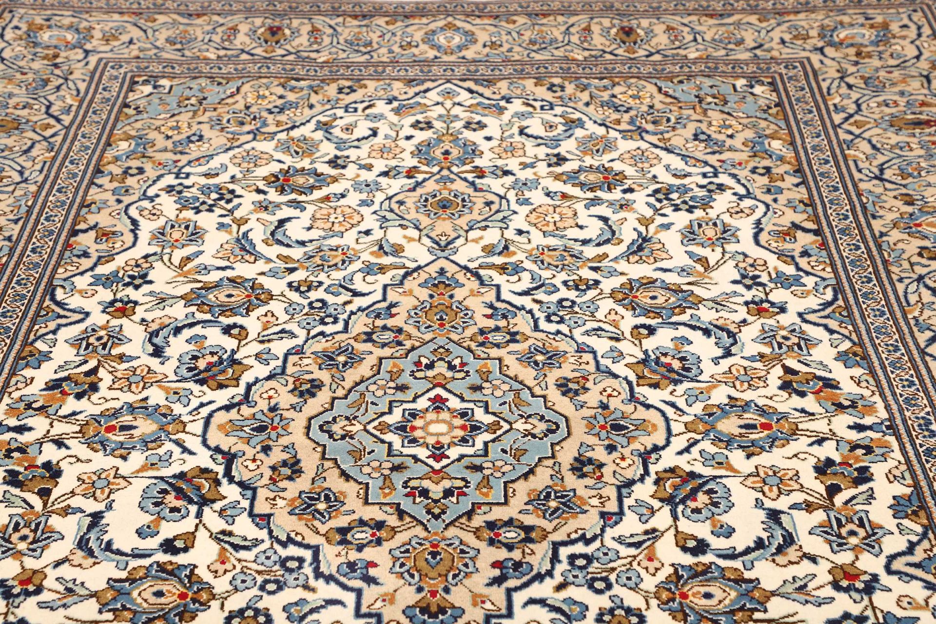 Kashan Perserteppich 196 × 299 cm aus Wolle, handgeknüpft