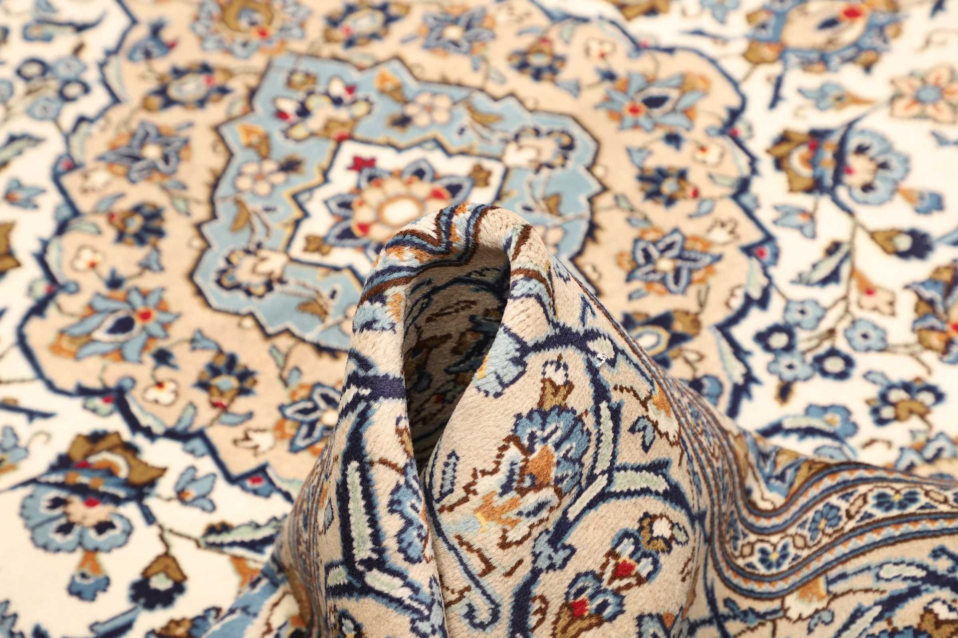 Kashan Perserteppich 196 × 299 cm aus Wolle, handgeknüpft