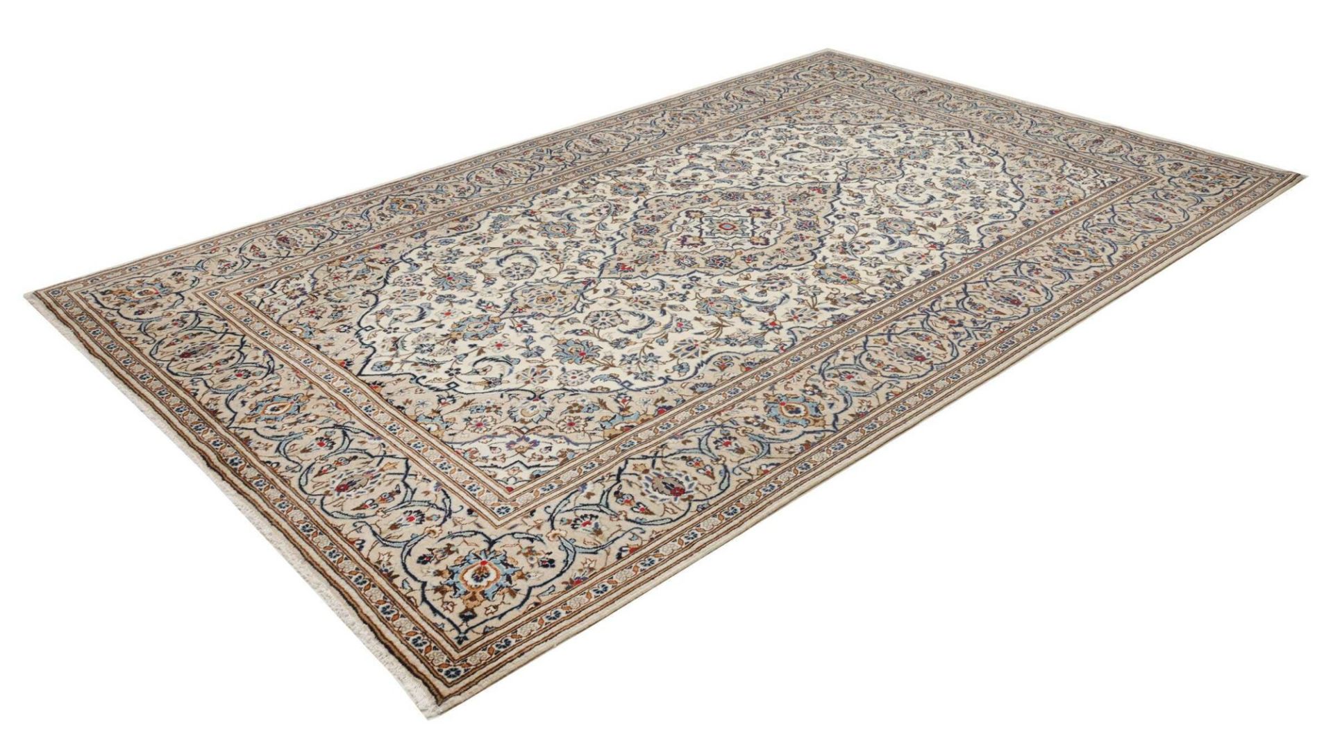 Handgeknüpfter Kashan Perserteppich, 198 × 319 cm, Wolle