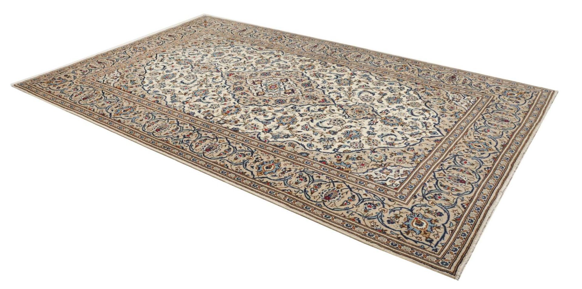 Handgeknüpfter Kashan Perserteppich, 198 × 319 cm, Wolle