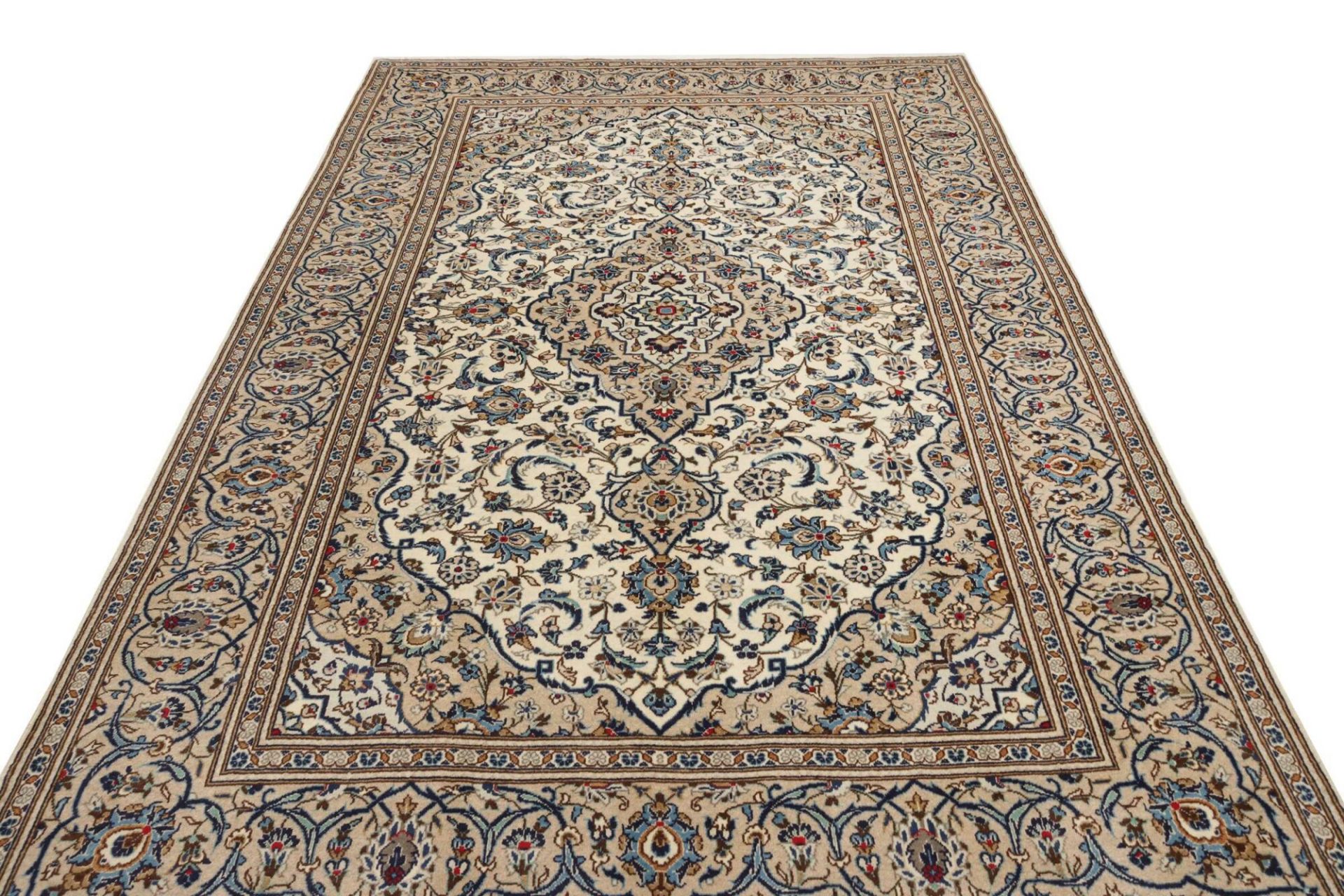 Handgeknüpfter Kashan Perserteppich, 198 × 319 cm, Wolle