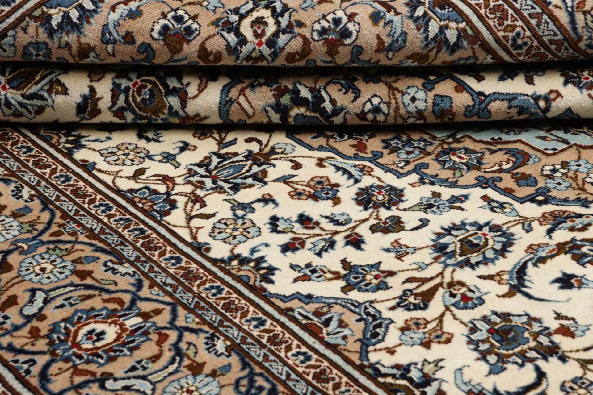Handgeknüpfter Kashan Perserteppich, 198 × 319 cm, Wolle