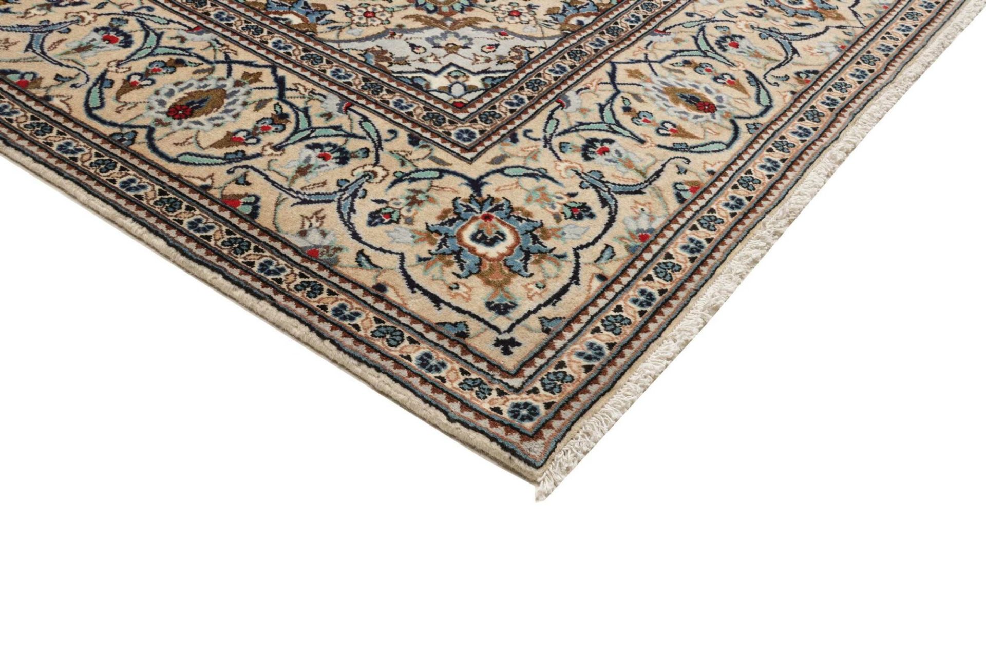 Handgeknüpfter Kashan Perserteppich 196 × 293 cm