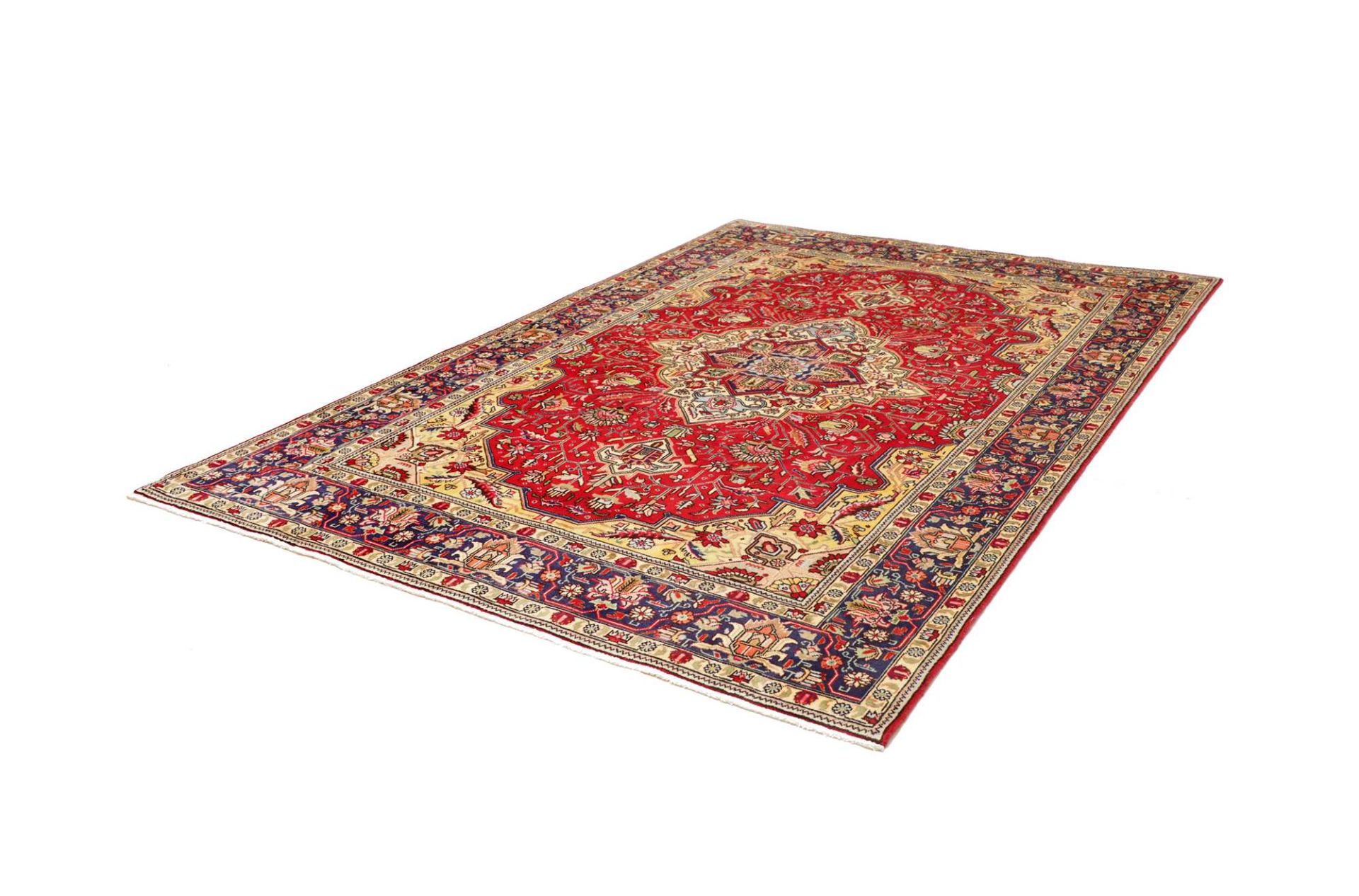 Täbriz Perserteppich 205 × 284 cm aus Wolle, handgeknüpft