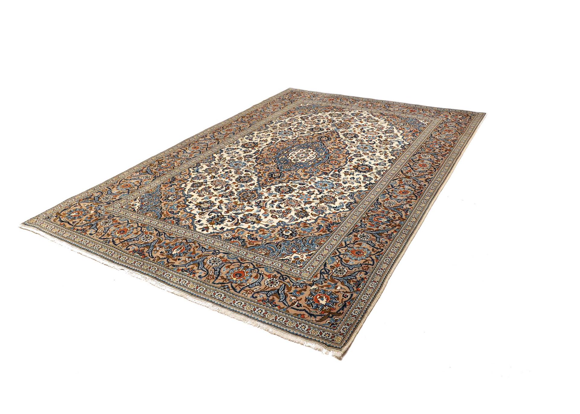 Handgeknüpfter Kashan Perserteppich 203 × 302 cm