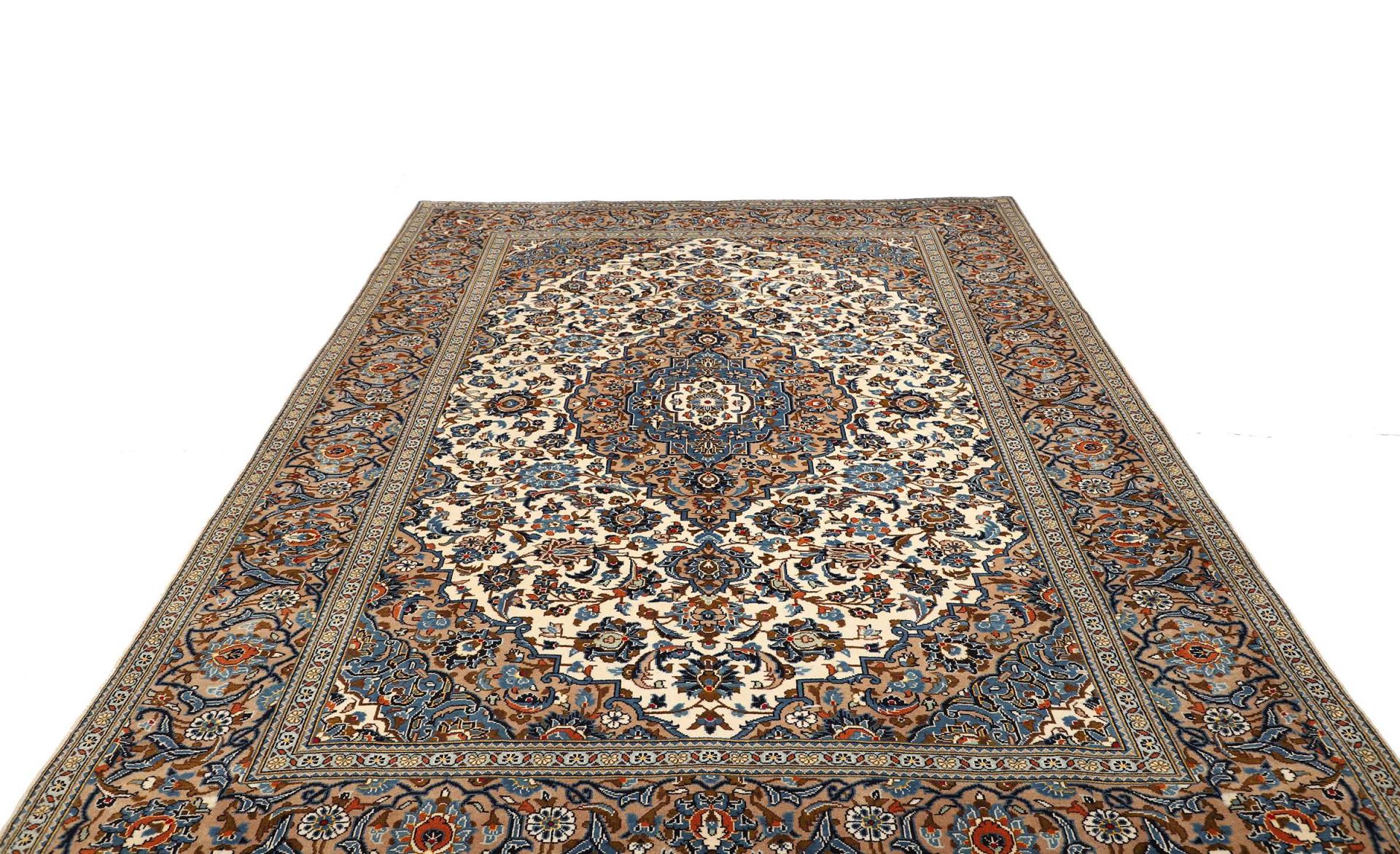 Handgeknüpfter Kashan Perserteppich 203 × 302 cm