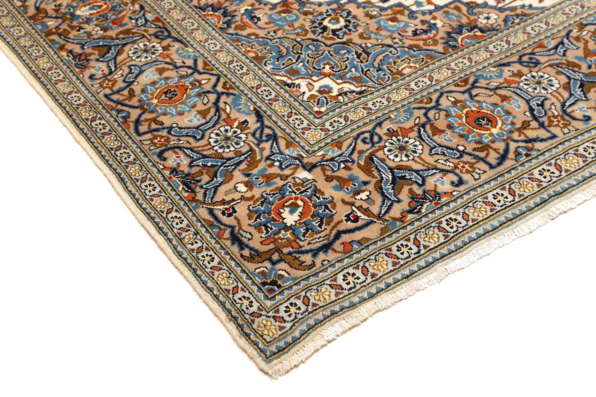 Handgeknüpfter Kashan Perserteppich 203 × 302 cm