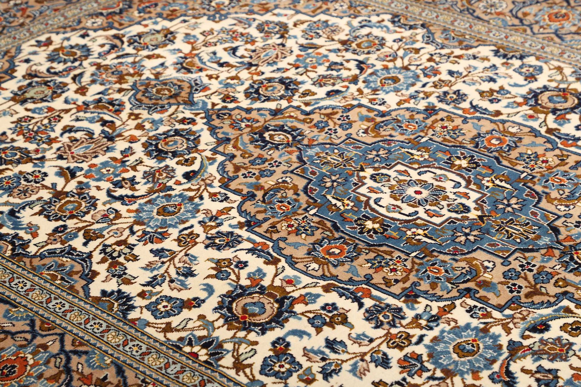 Handgeknüpfter Kashan Perserteppich 203 × 302 cm
