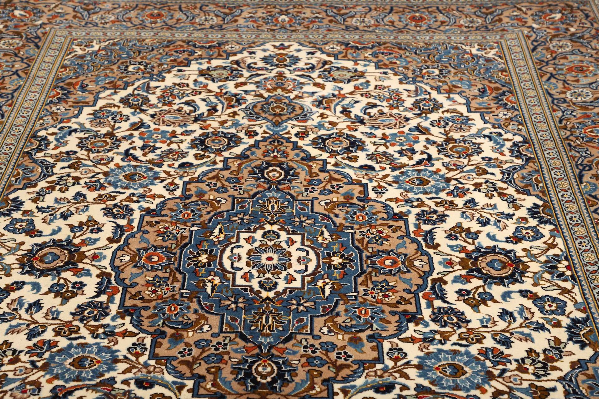 Handgeknüpfter Kashan Perserteppich 203 × 302 cm