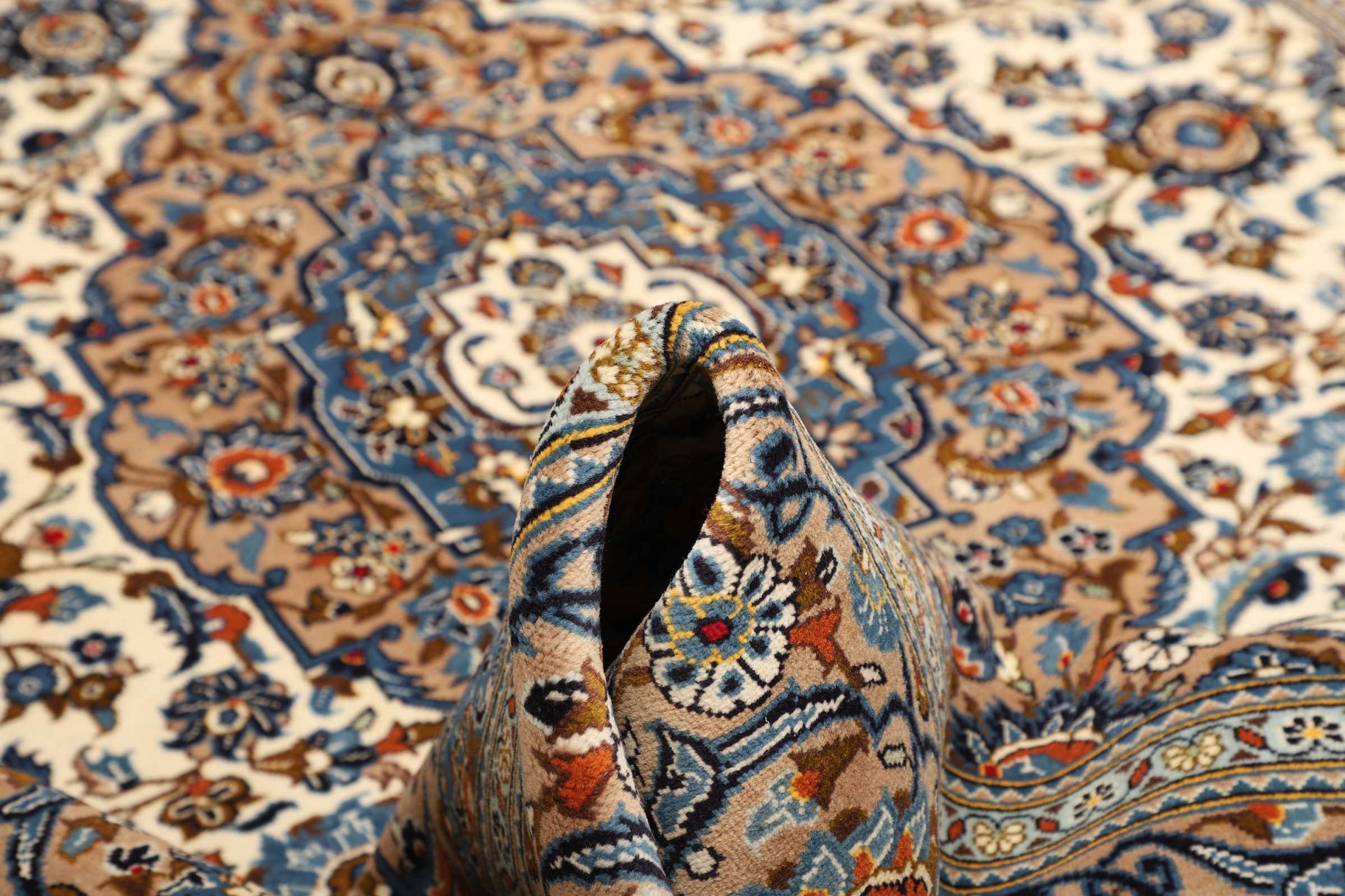 Handgeknüpfter Kashan Perserteppich 203 × 302 cm