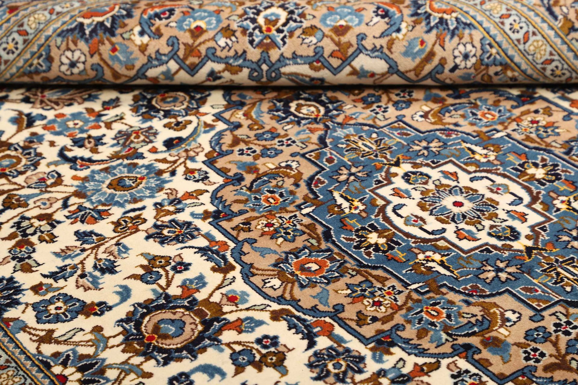 Handgeknüpfter Kashan Perserteppich 203 × 302 cm