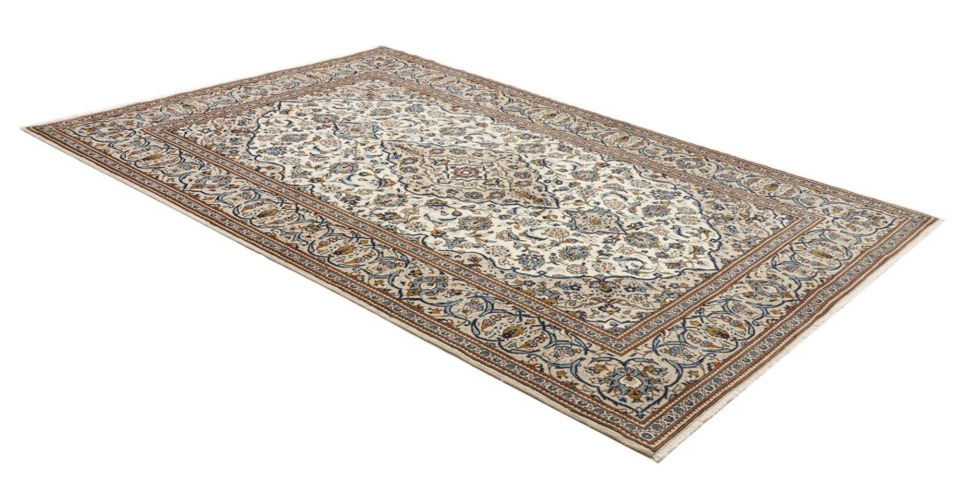 Handgeknüpfter Kashan Perserteppich 201 × 292 cm