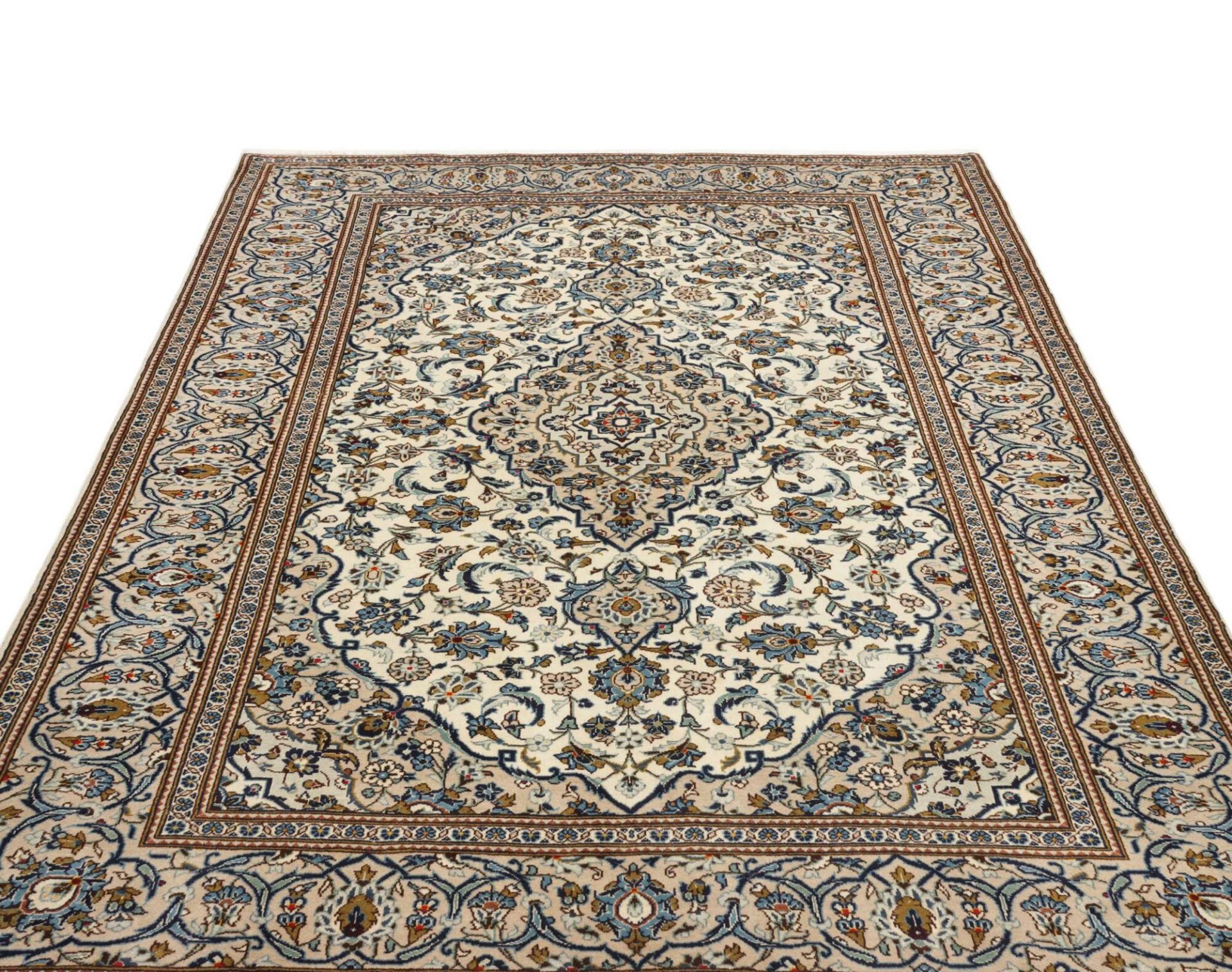 Handgeknüpfter Kashan Perserteppich 201 × 292 cm
