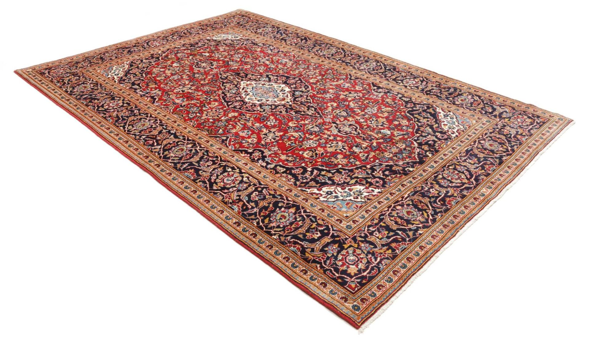 Kashan Perserteppich 201 × 294 cm aus Wolle, handgeknüpft