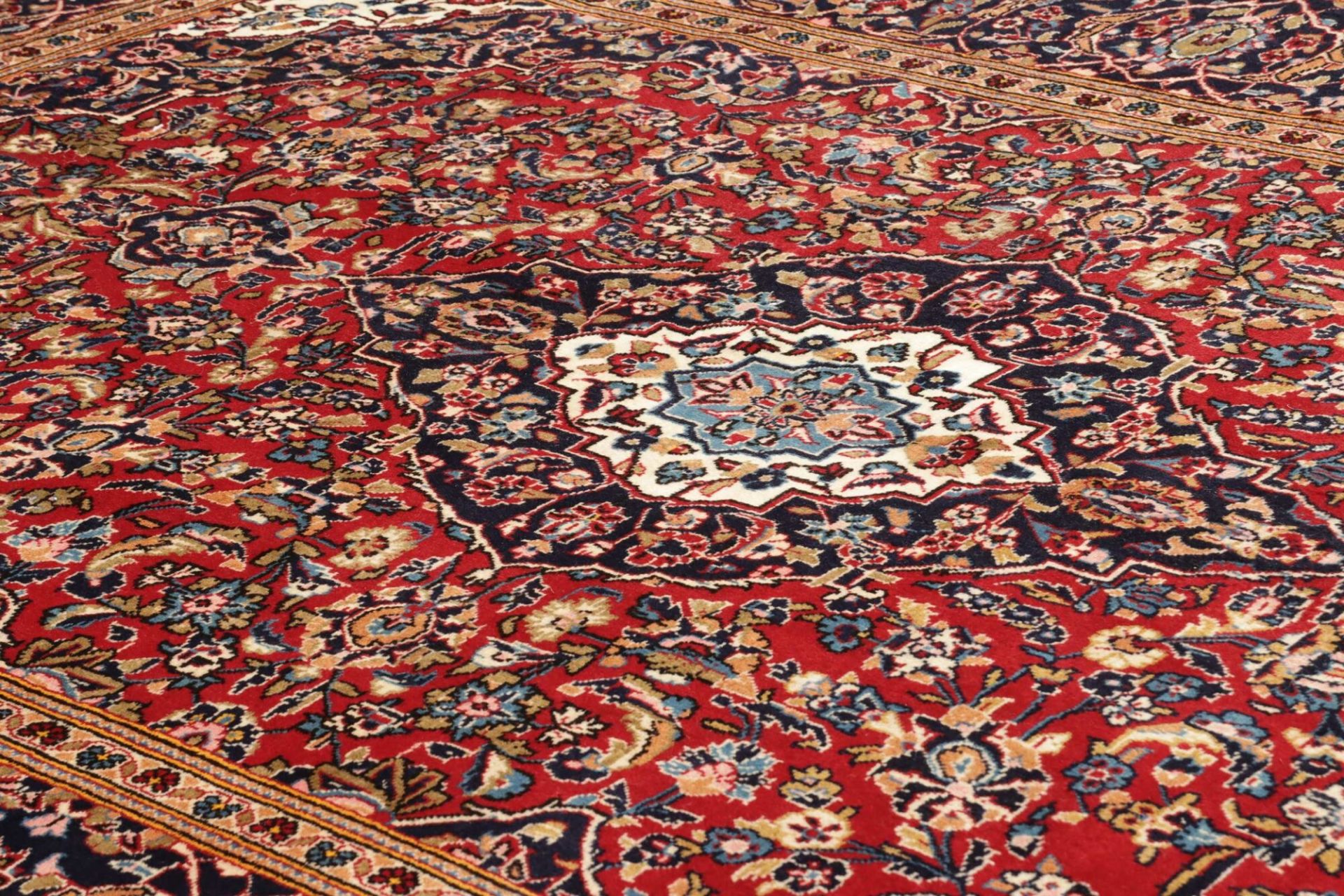 Kashan Perserteppich 201 × 294 cm aus Wolle, handgeknüpft