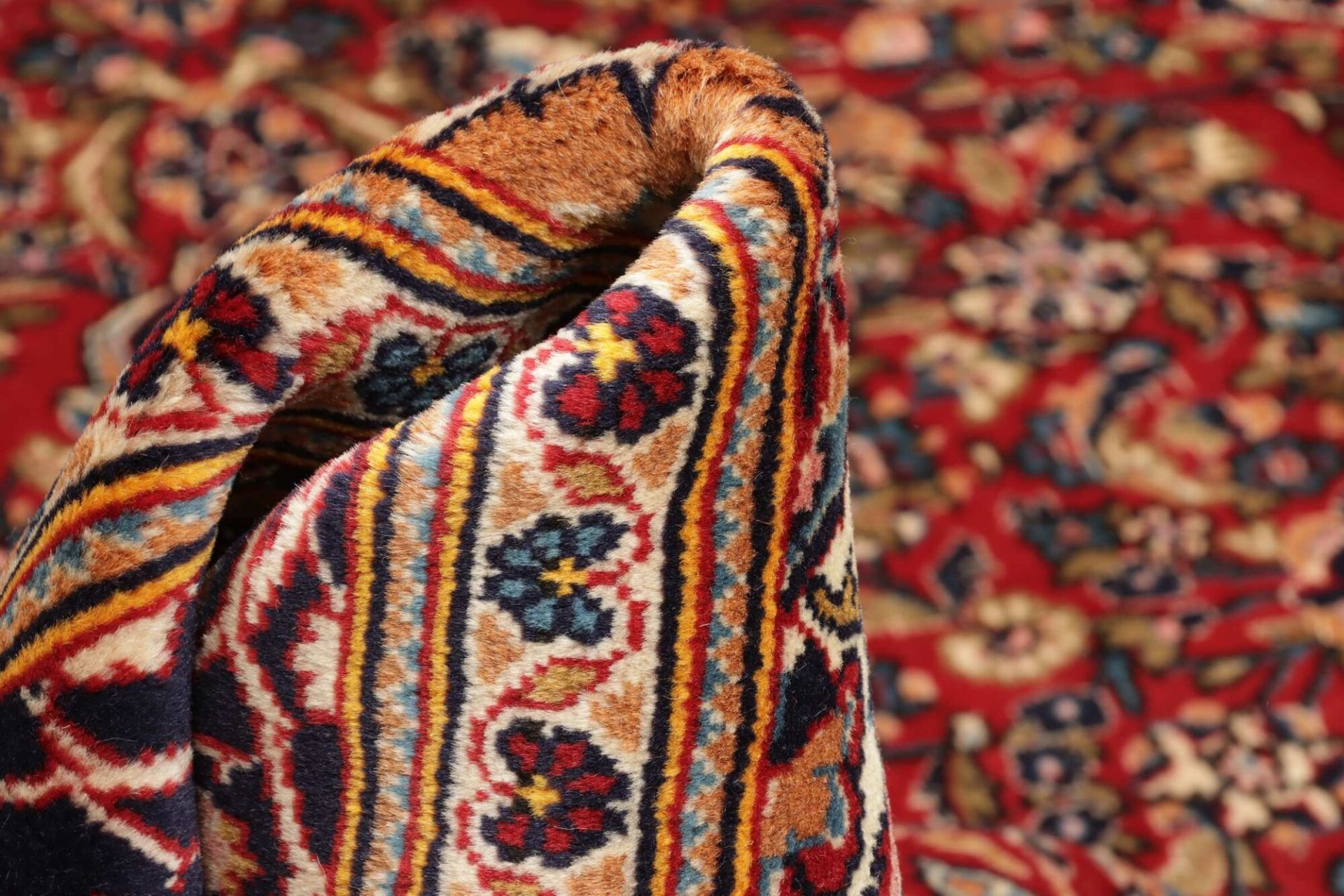Kashan Perserteppich 201 × 294 cm aus Wolle, handgeknüpft