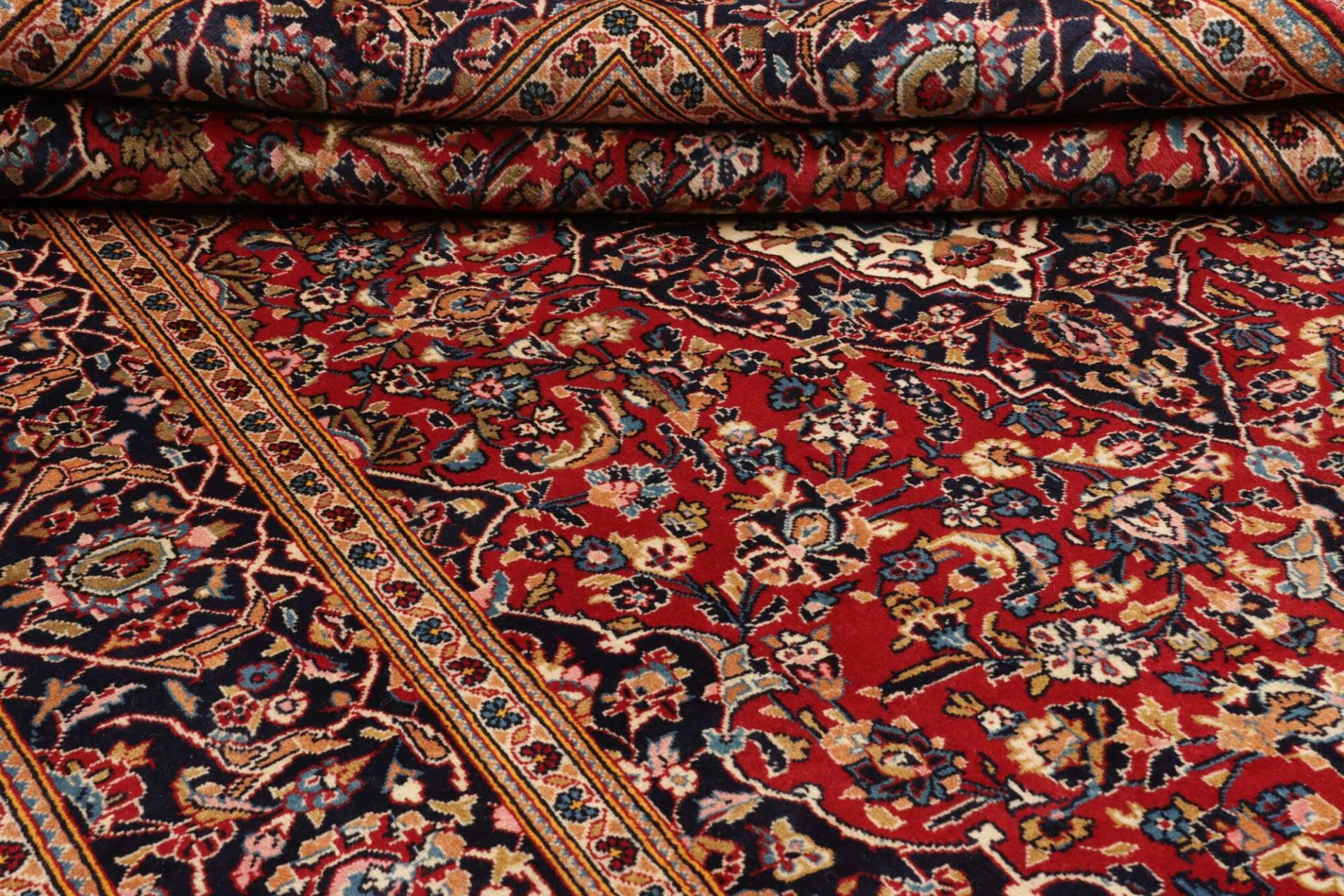 Kashan Perserteppich 201 × 294 cm aus Wolle, handgeknüpft
